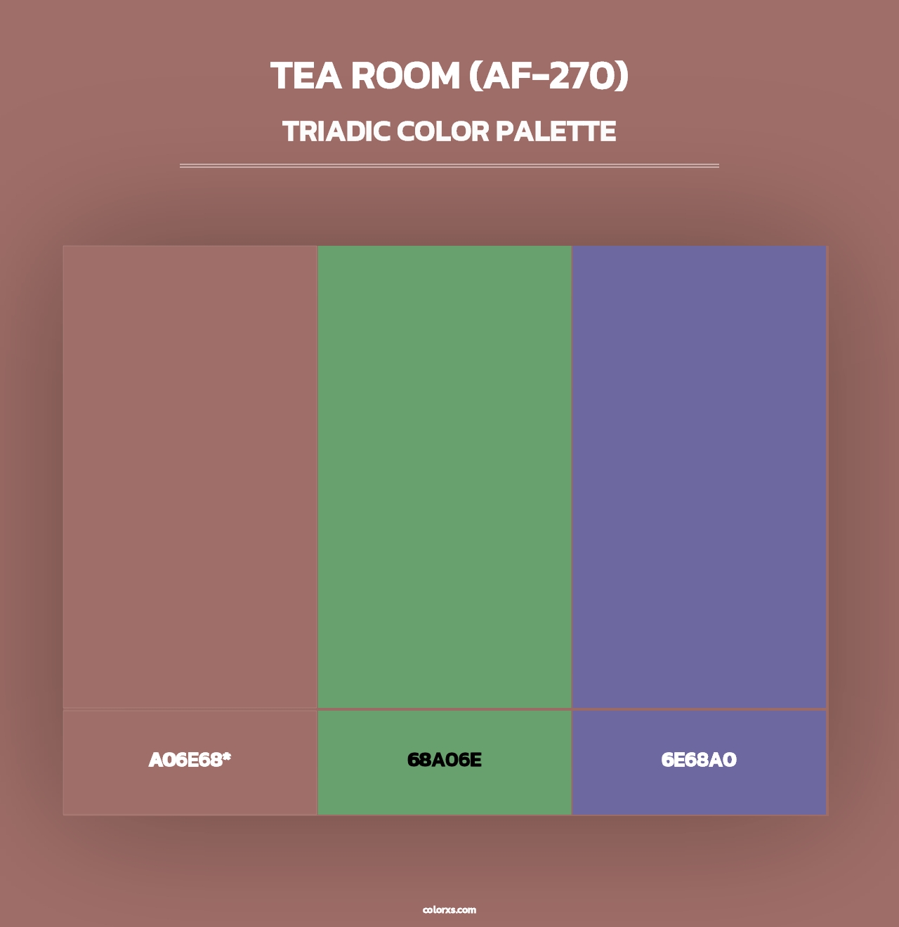 Tea Room (AF-270) - Triadic Color Palette