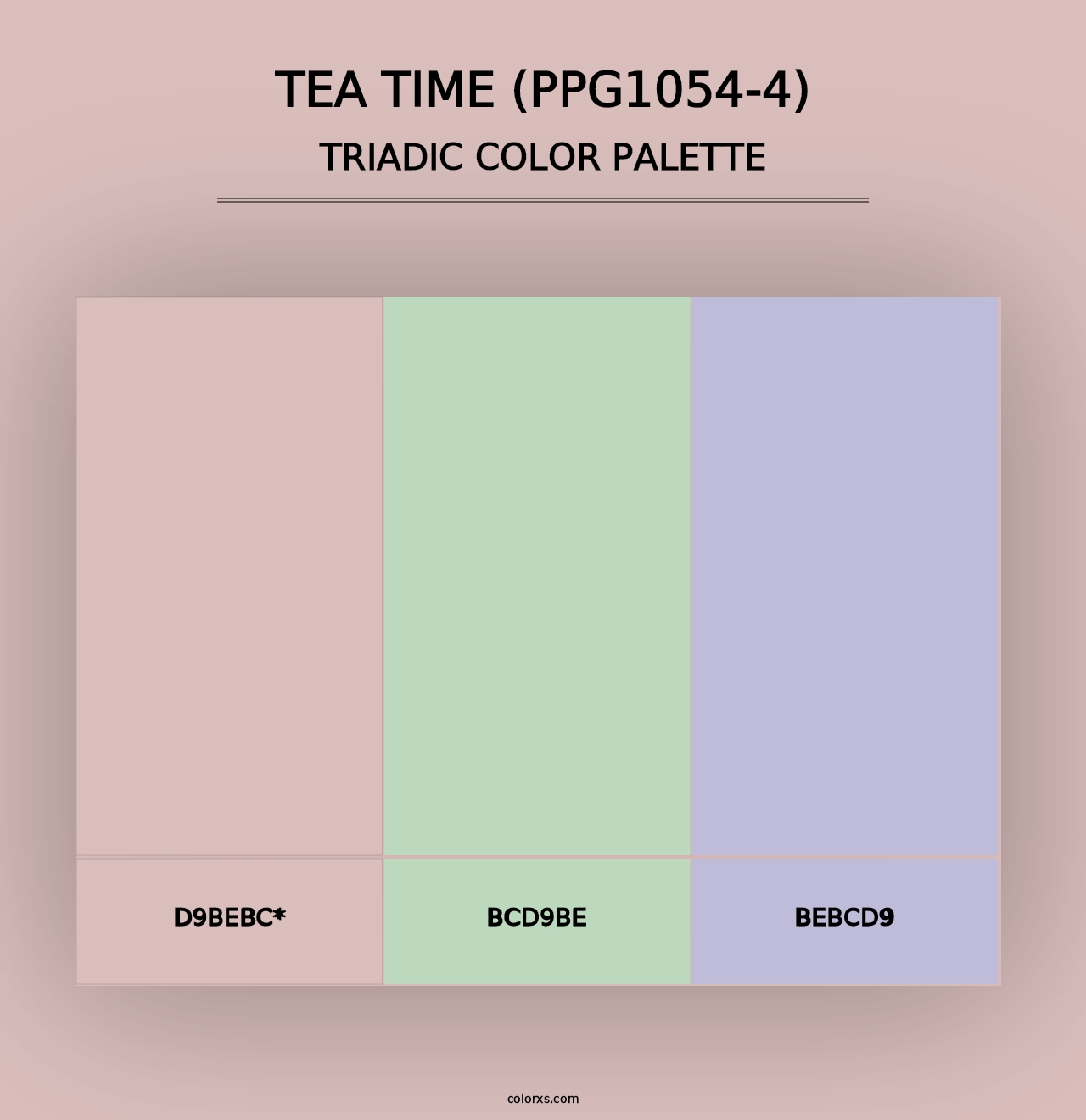 Tea Time (PPG1054-4) - Triadic Color Palette