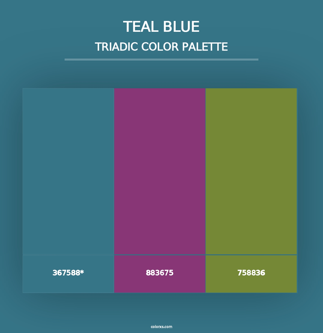 Teal Blue - Triadic Color Palette