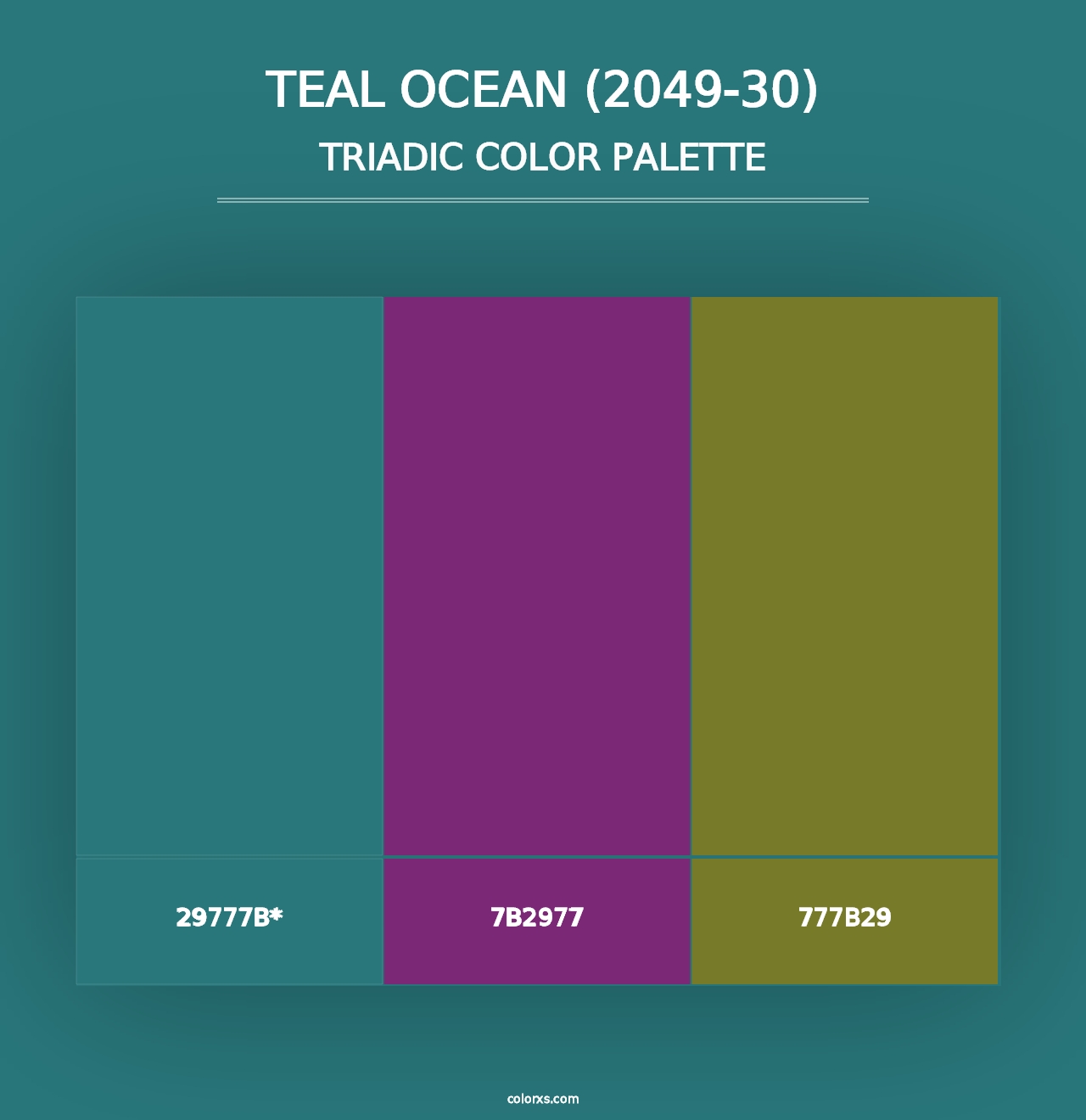 Teal Ocean (2049-30) - Triadic Color Palette