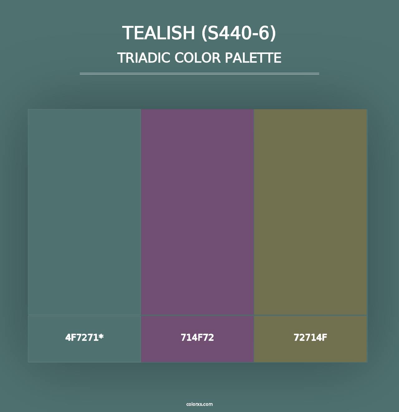 Tealish (S440-6) - Triadic Color Palette