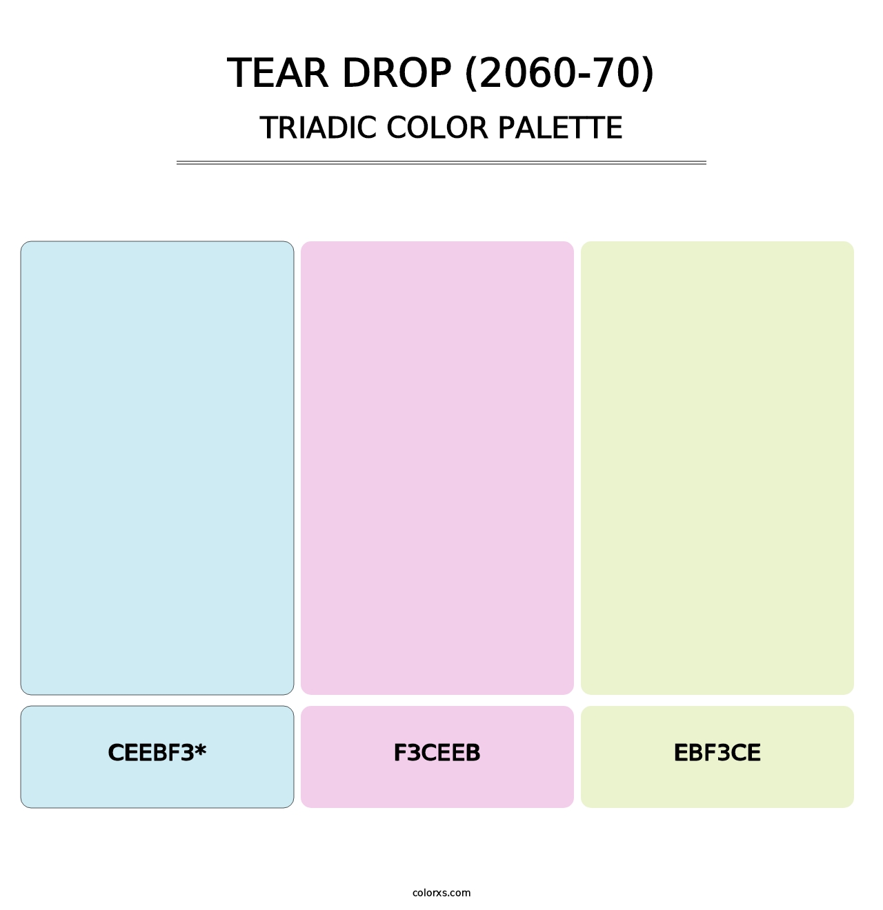 Tear Drop (2060-70) - Triadic Color Palette