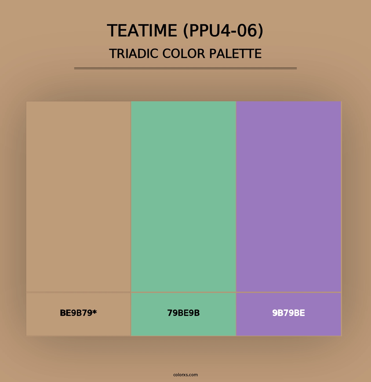 Teatime (PPU4-06) - Triadic Color Palette