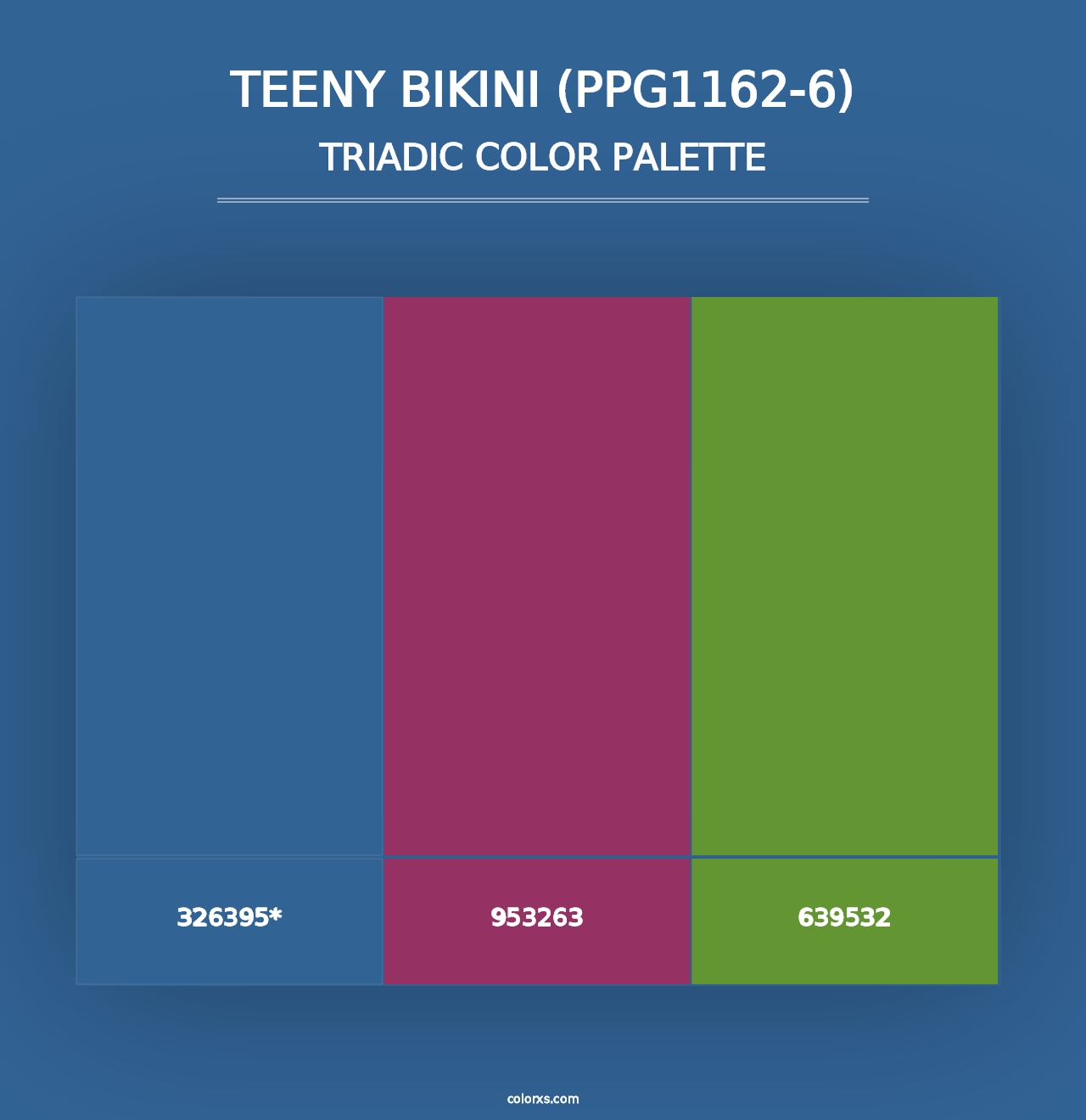 Teeny Bikini (PPG1162-6) - Triadic Color Palette