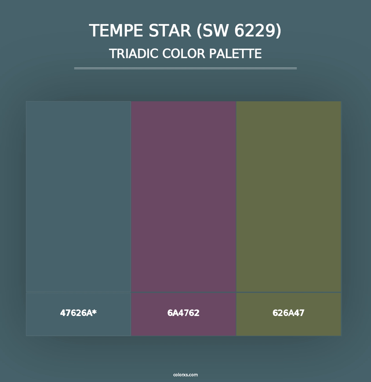 Tempe Star (SW 6229) - Triadic Color Palette