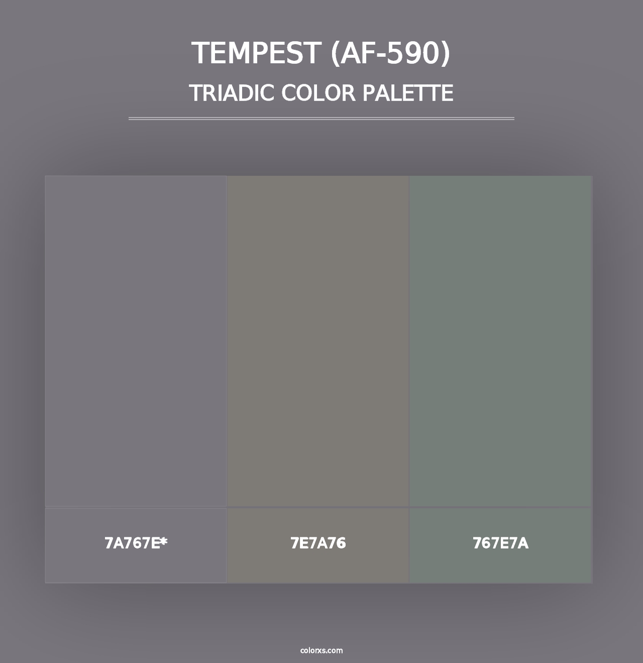 Tempest (AF-590) - Triadic Color Palette