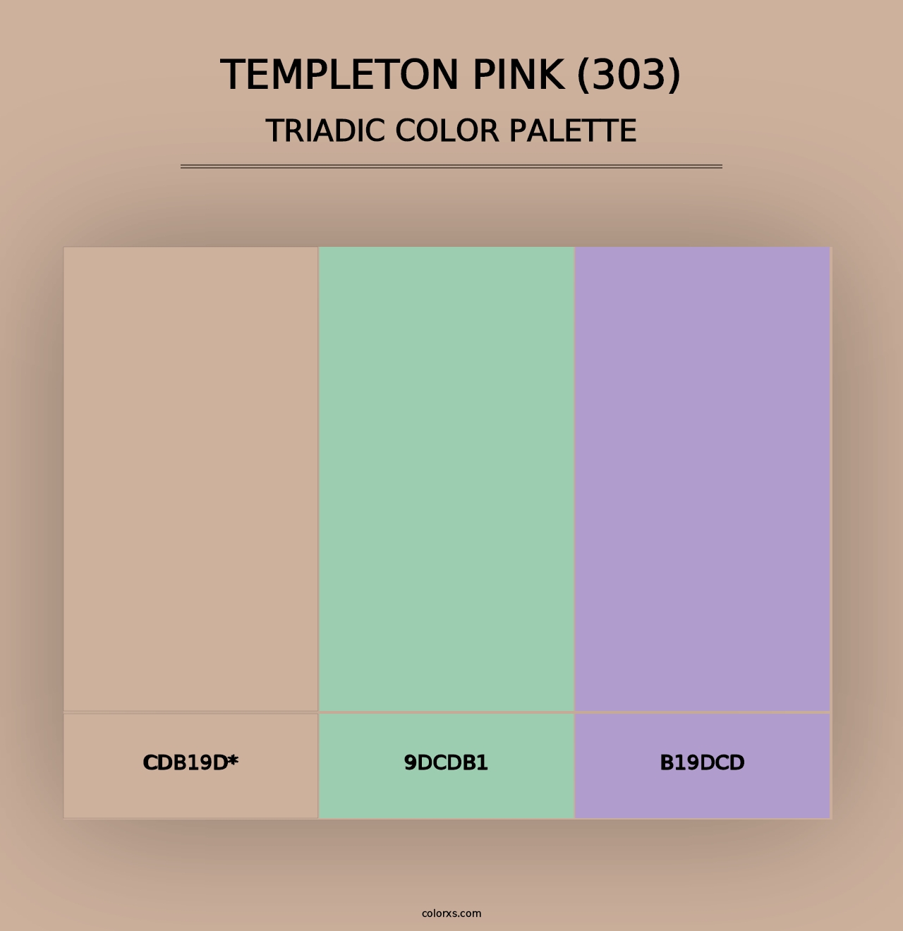 Templeton Pink (303) - Triadic Color Palette