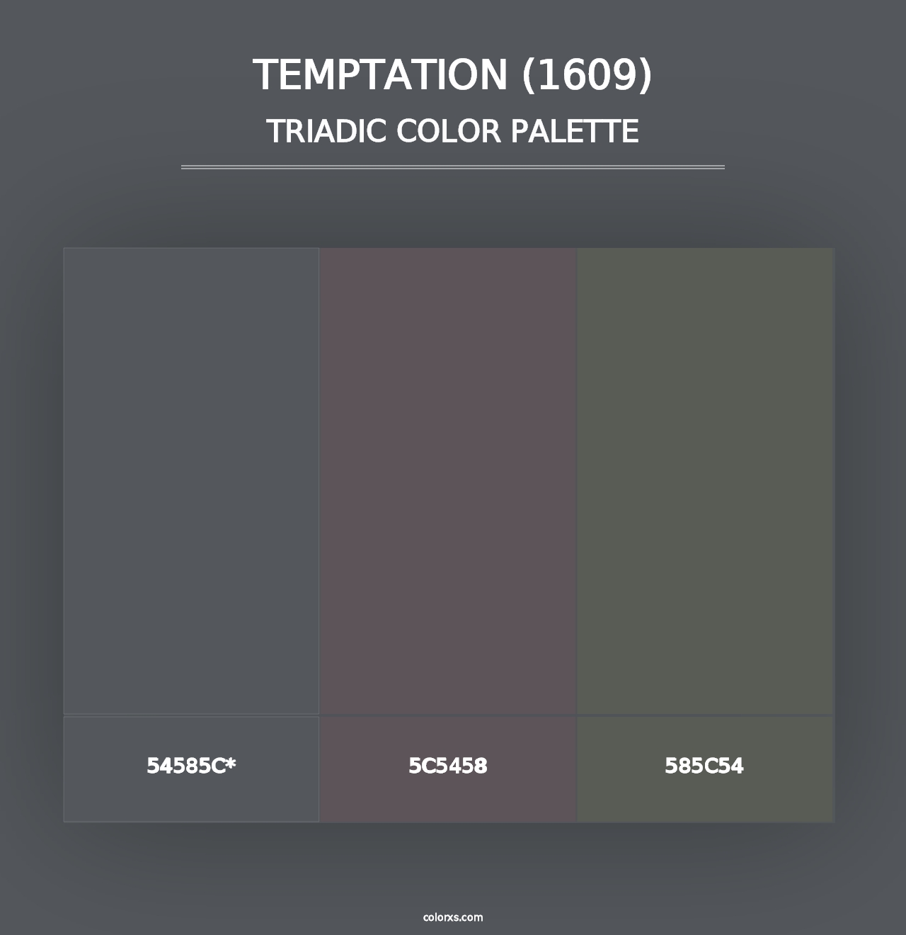 Temptation (1609) - Triadic Color Palette