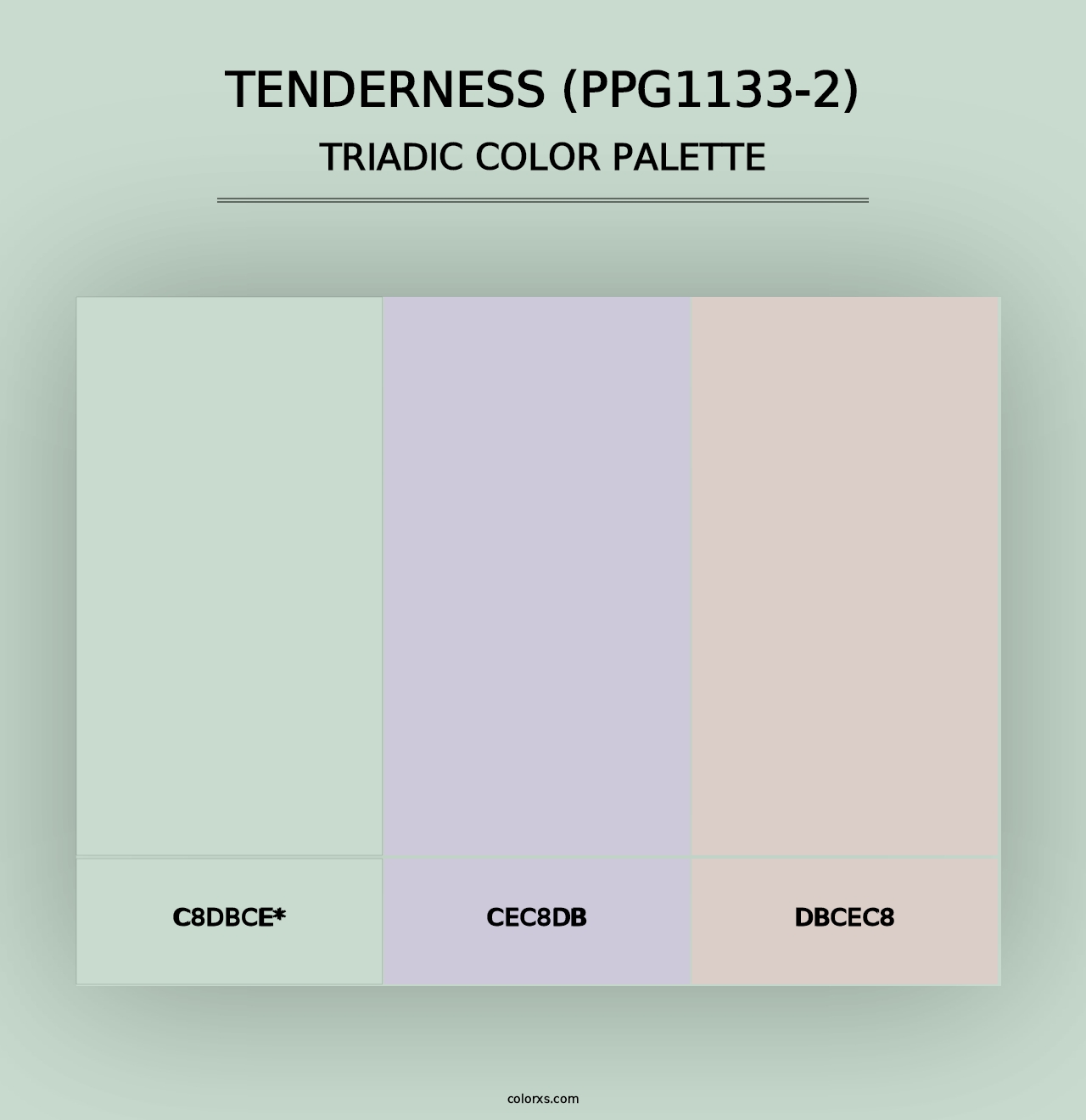 Tenderness (PPG1133-2) - Triadic Color Palette