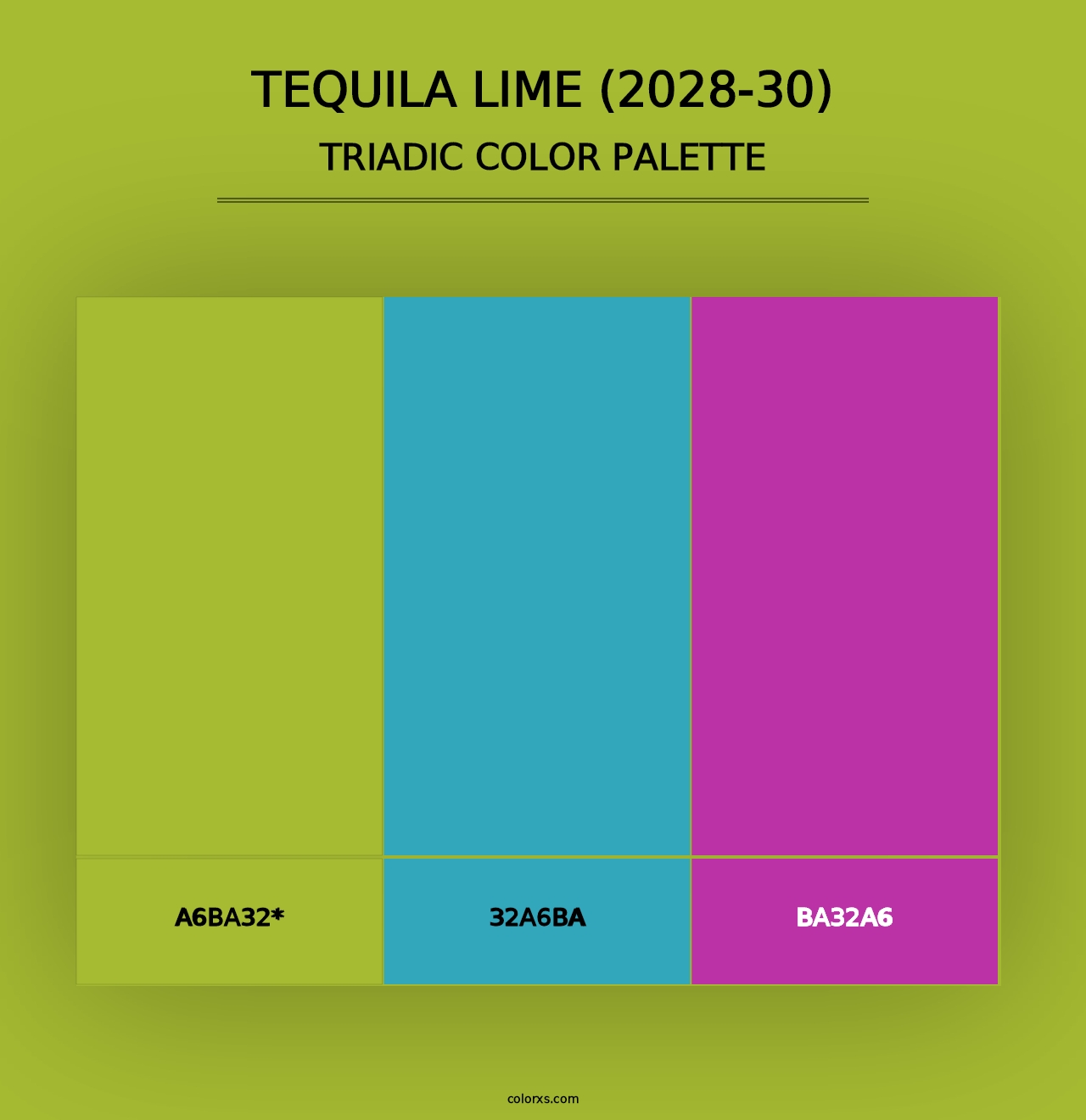 Tequila Lime (2028-30) - Triadic Color Palette