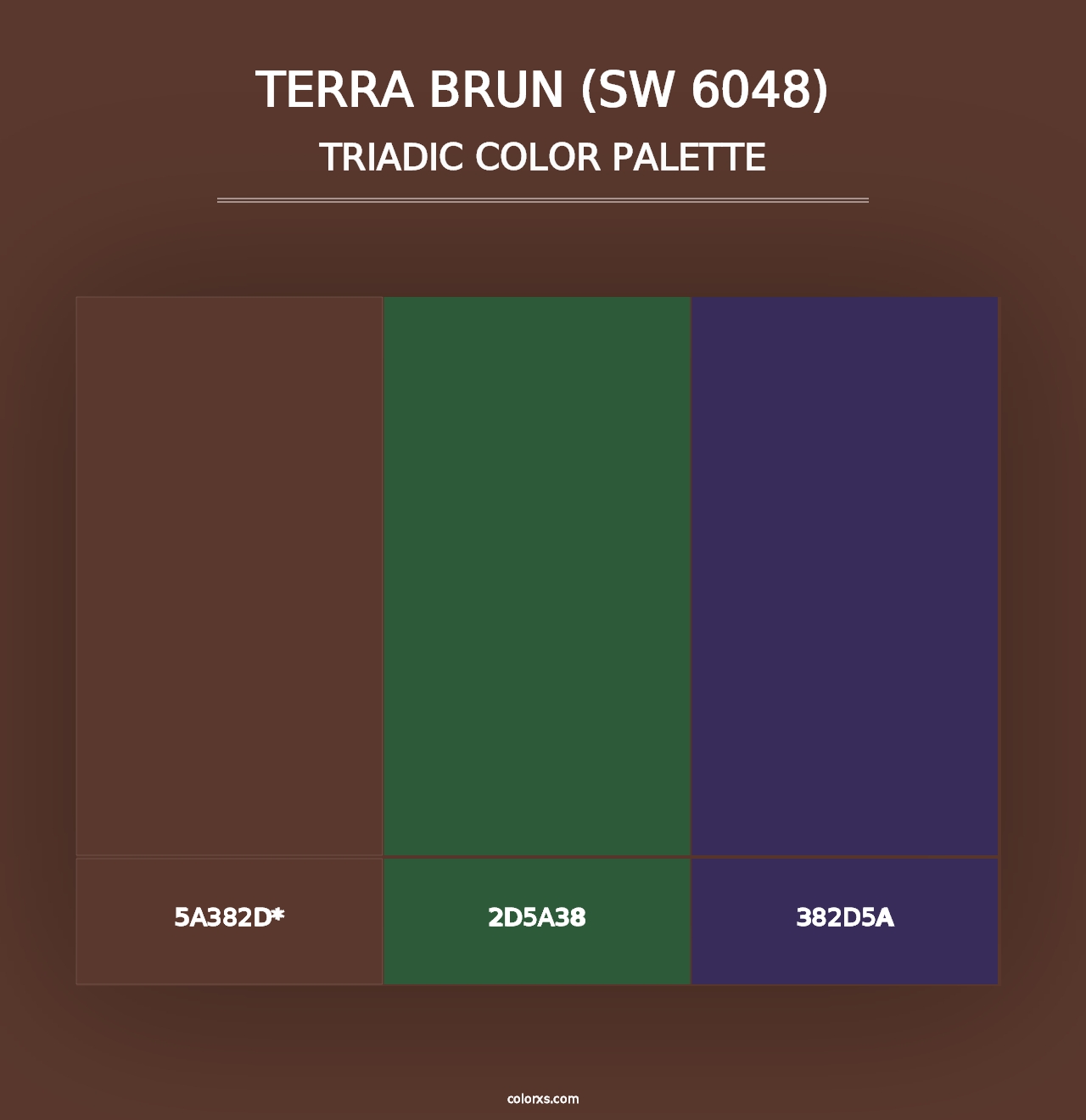 Terra Brun (SW 6048) - Triadic Color Palette