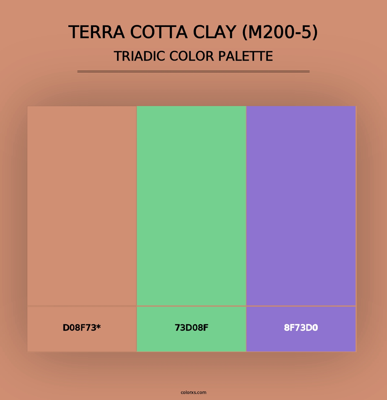 Terra Cotta Clay (M200-5) - Triadic Color Palette