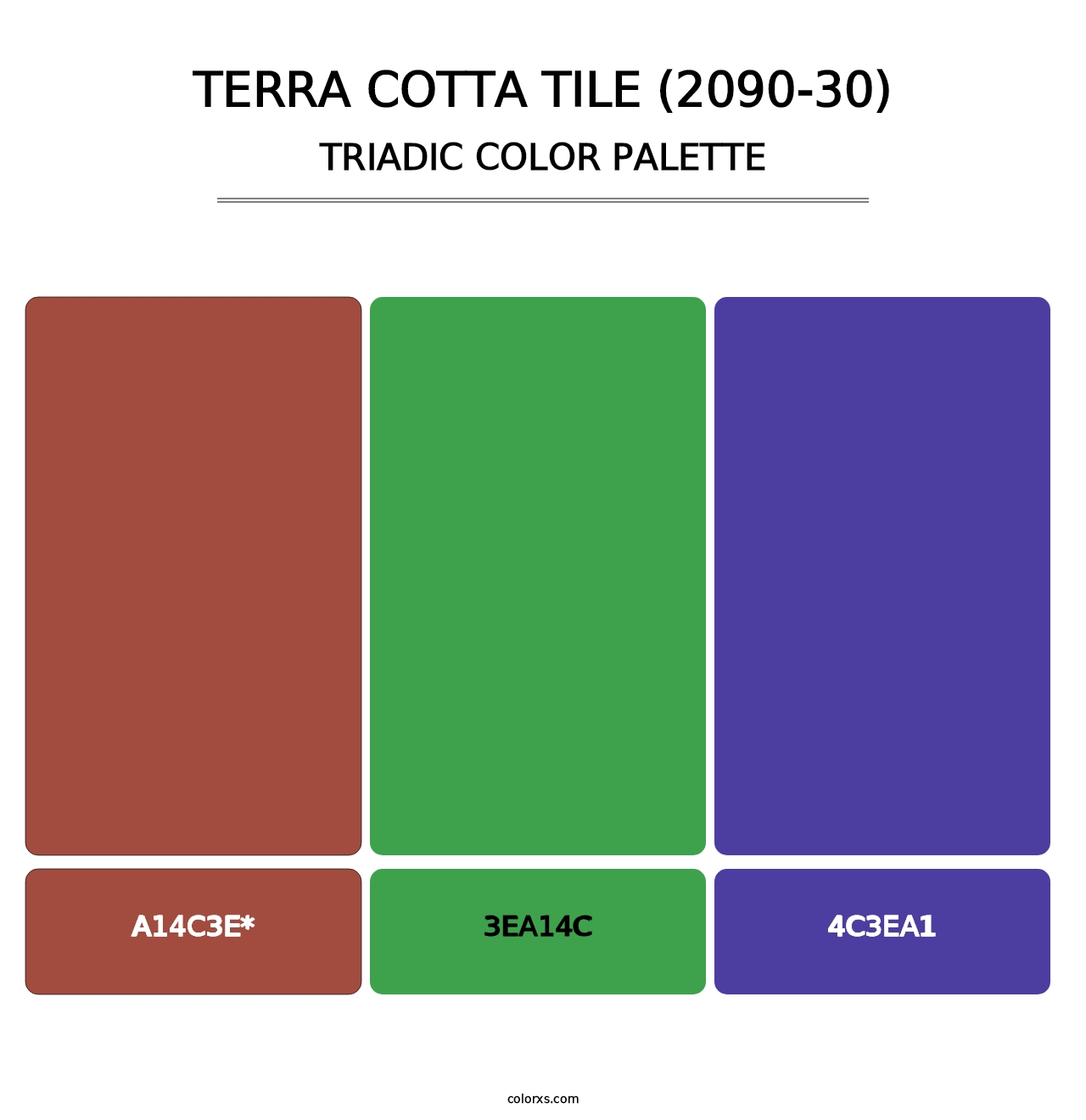 Terra Cotta Tile (2090-30) - Triadic Color Palette