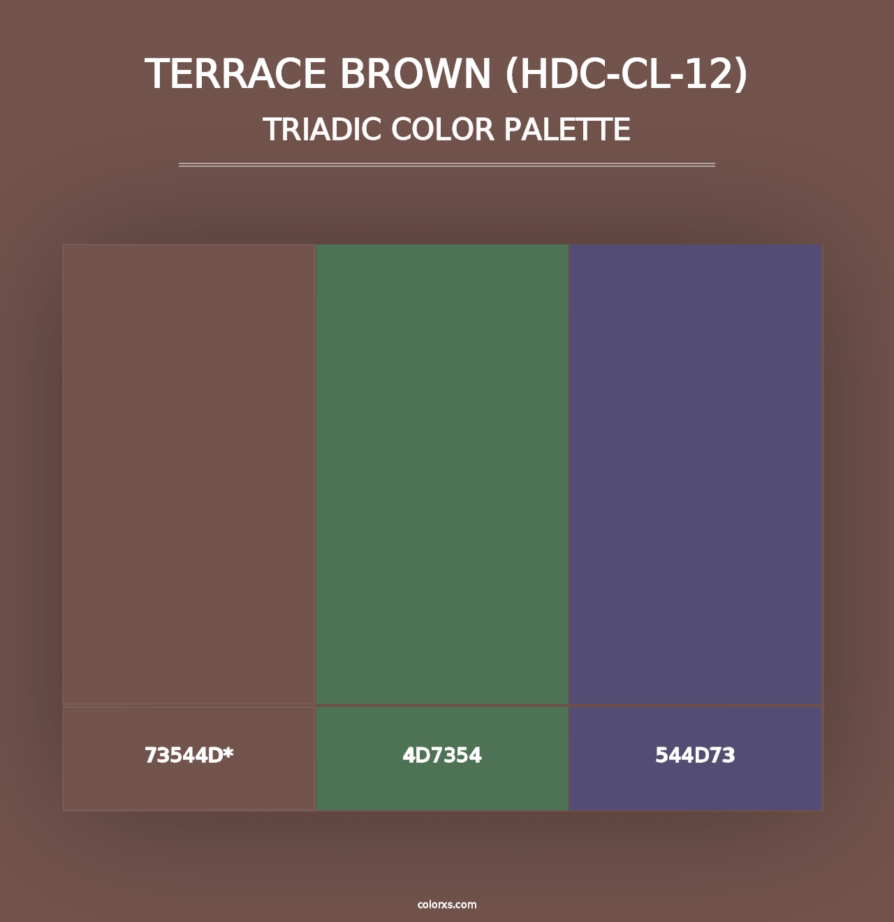 Terrace Brown (HDC-CL-12) - Triadic Color Palette