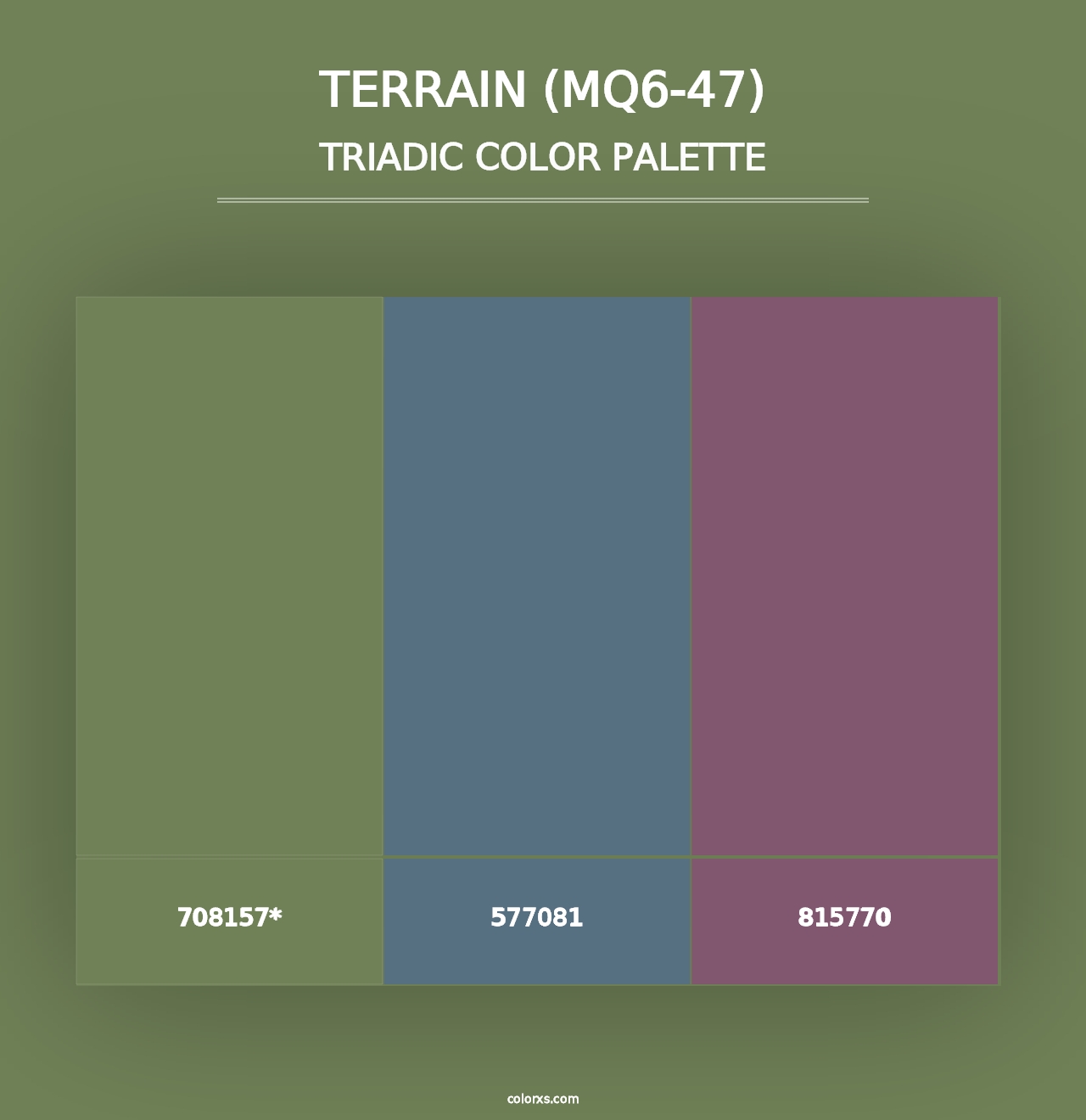 Terrain (MQ6-47) - Triadic Color Palette