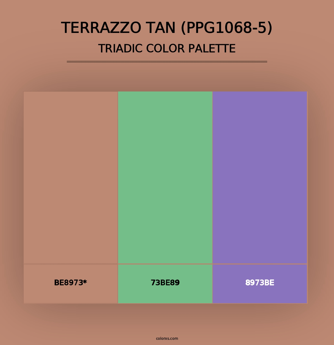 Terrazzo Tan (PPG1068-5) - Triadic Color Palette