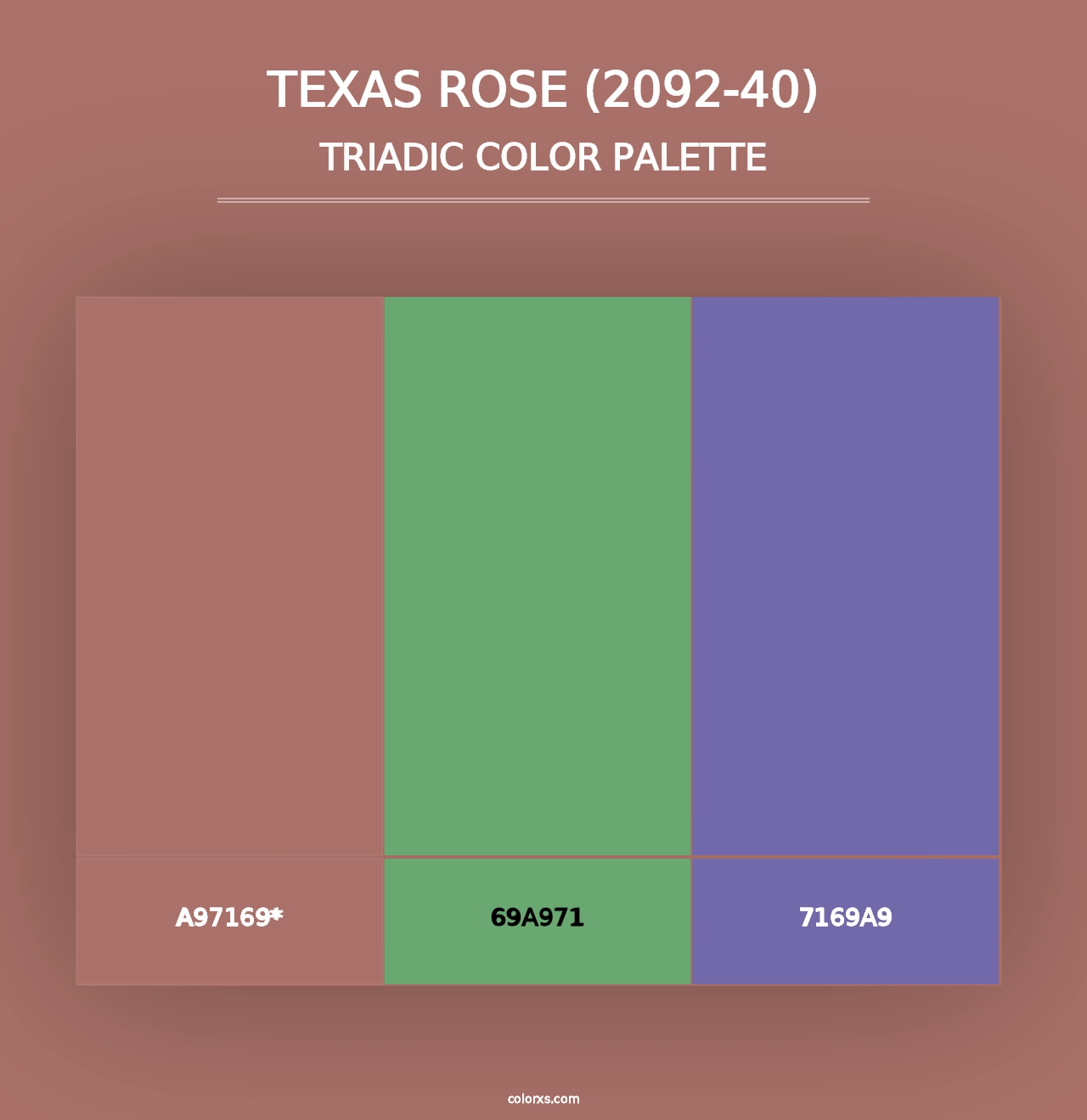 Texas Rose (2092-40) - Triadic Color Palette