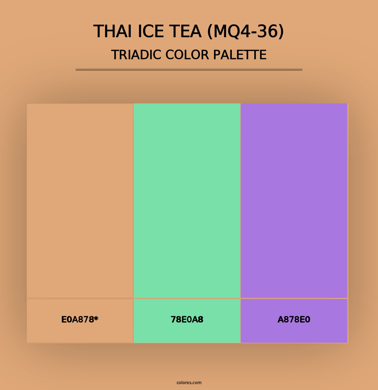 Thai Ice Tea (MQ4-36) - Triadic Color Palette