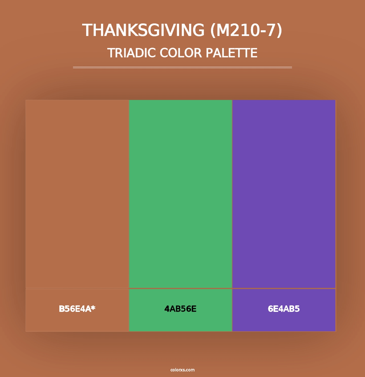 Thanksgiving (M210-7) - Triadic Color Palette