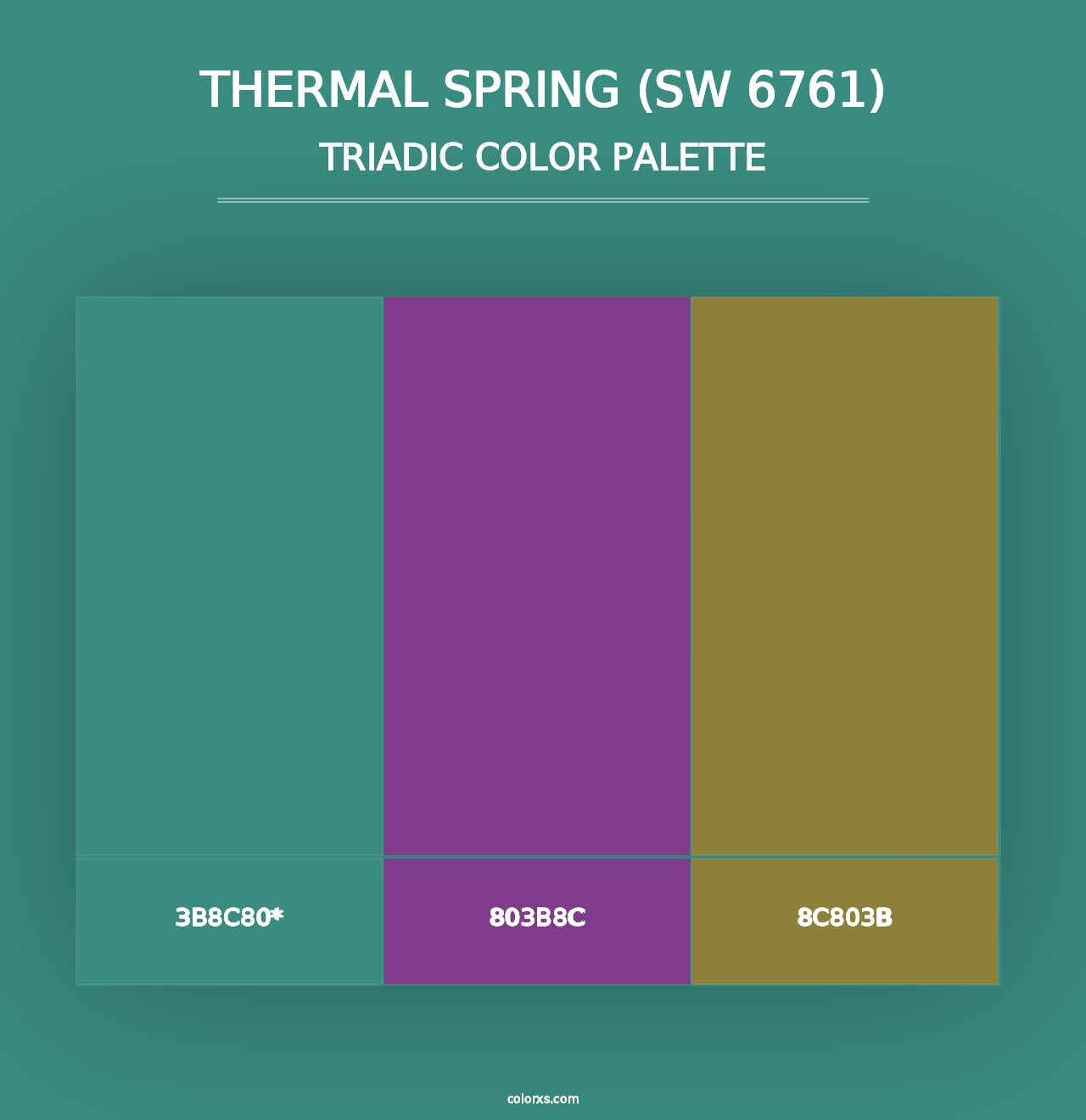 Thermal Spring (SW 6761) - Triadic Color Palette