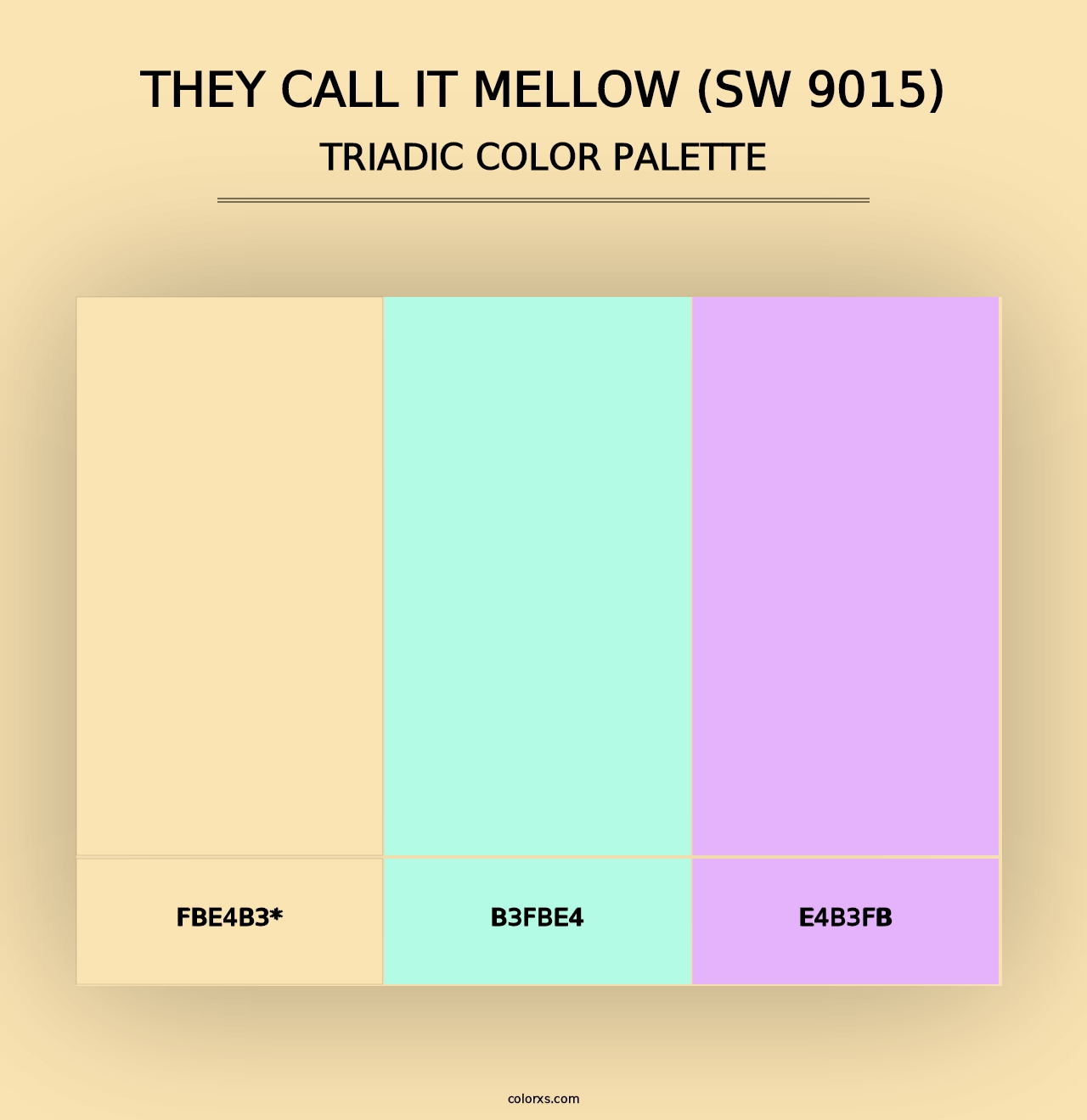 They call it Mellow (SW 9015) - Triadic Color Palette