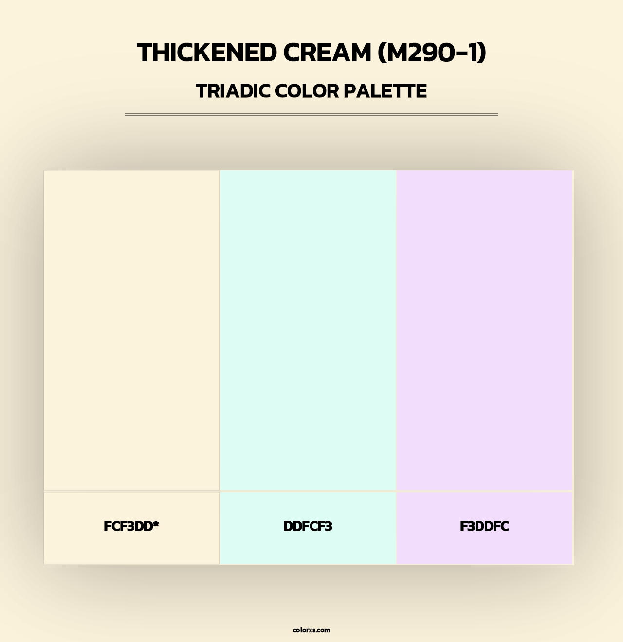 Thickened Cream (M290-1) - Triadic Color Palette