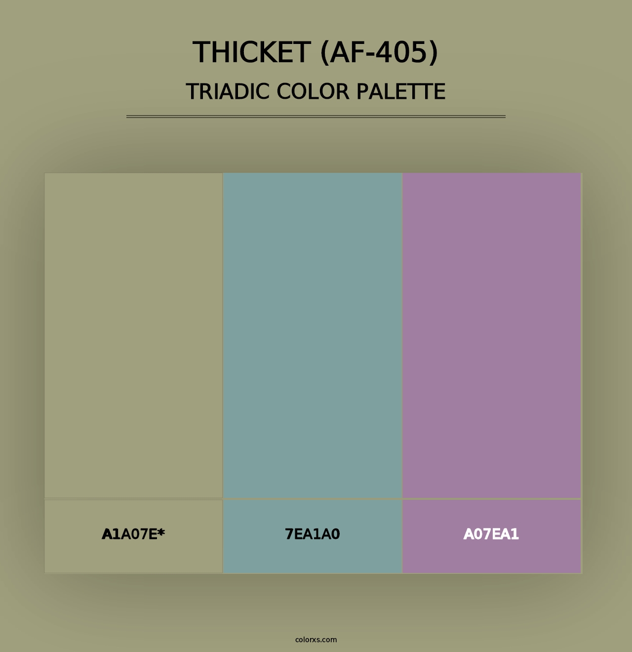 Thicket (AF-405) - Triadic Color Palette