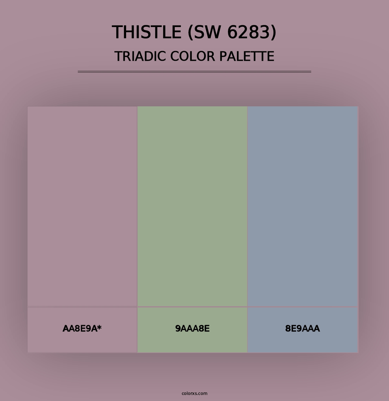 Thistle (SW 6283) - Triadic Color Palette