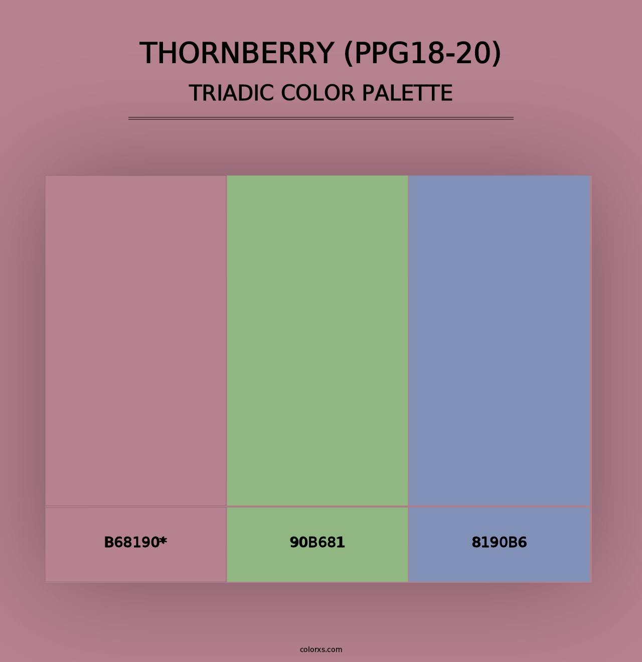 Thornberry (PPG18-20) - Triadic Color Palette