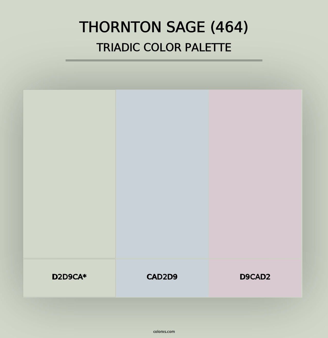 Thornton Sage (464) - Triadic Color Palette