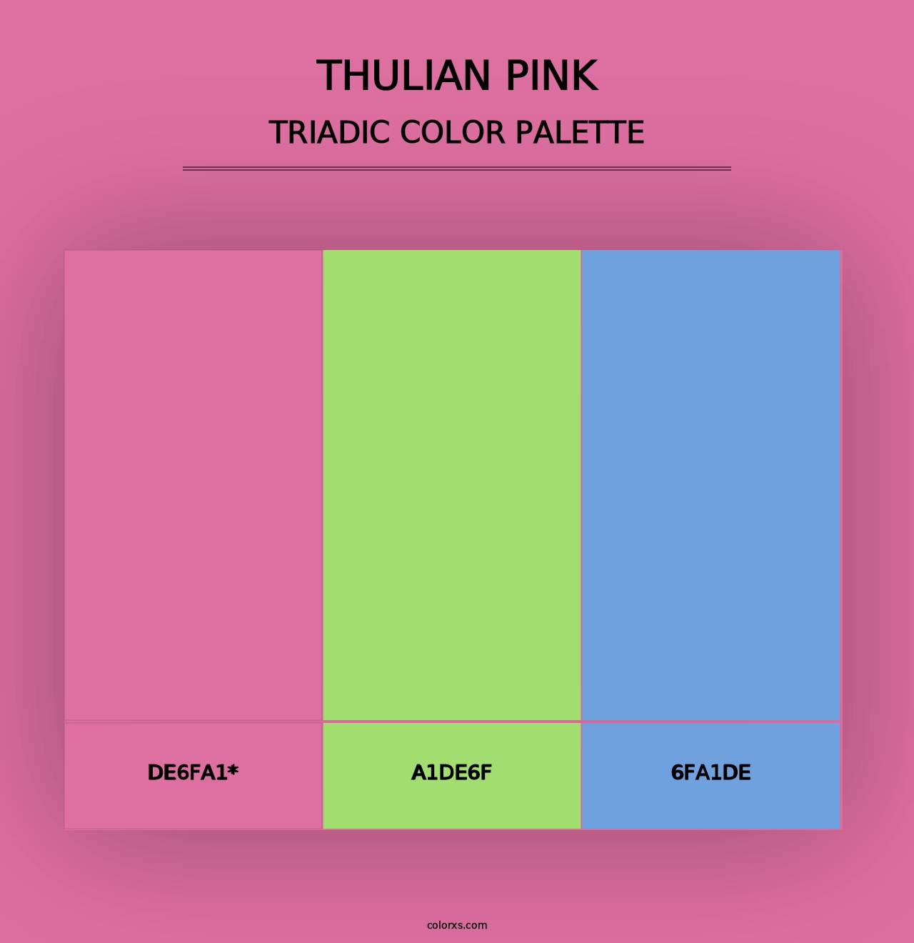 Thulian Pink - Triadic Color Palette