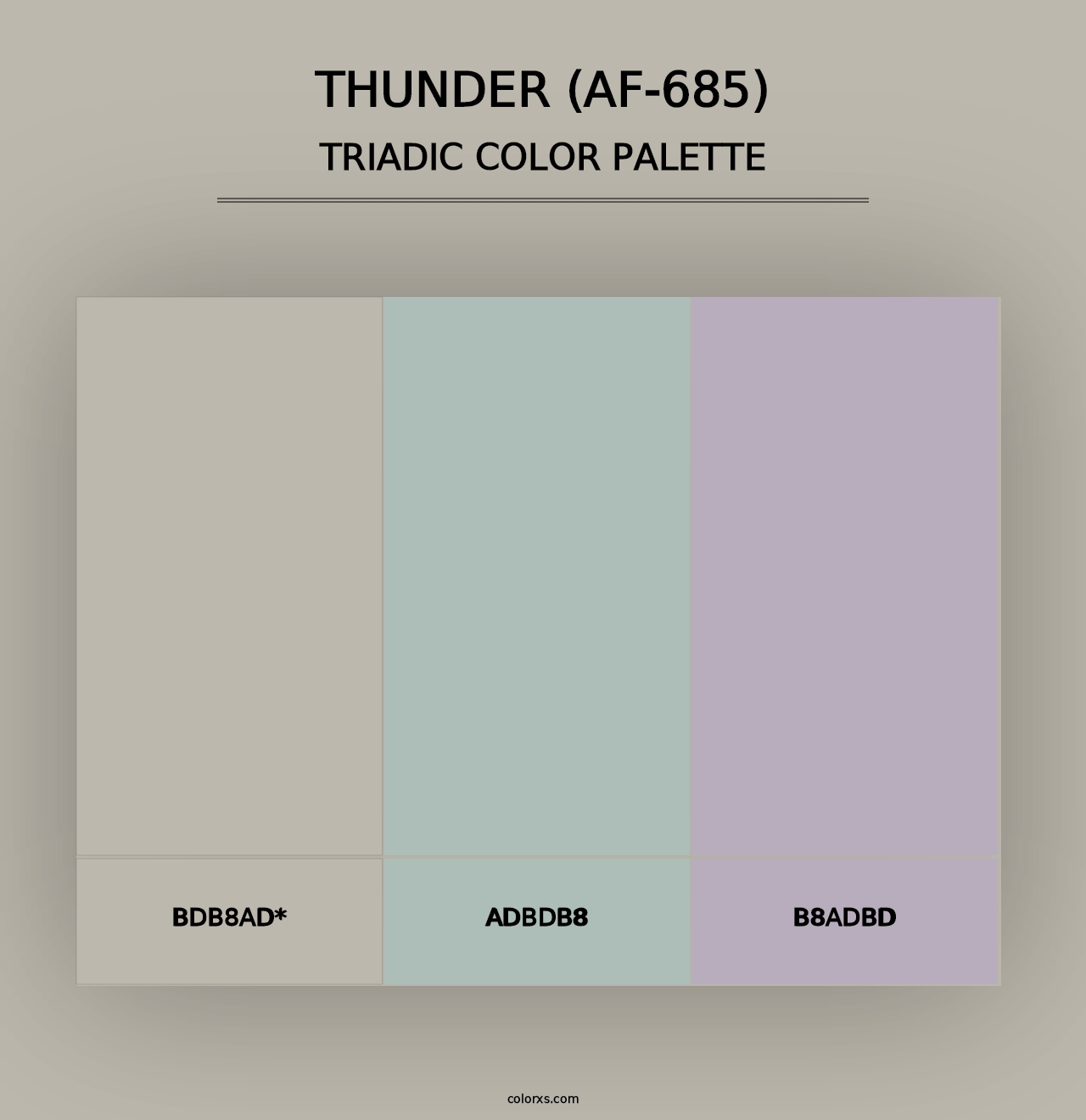 Thunder (AF-685) - Triadic Color Palette