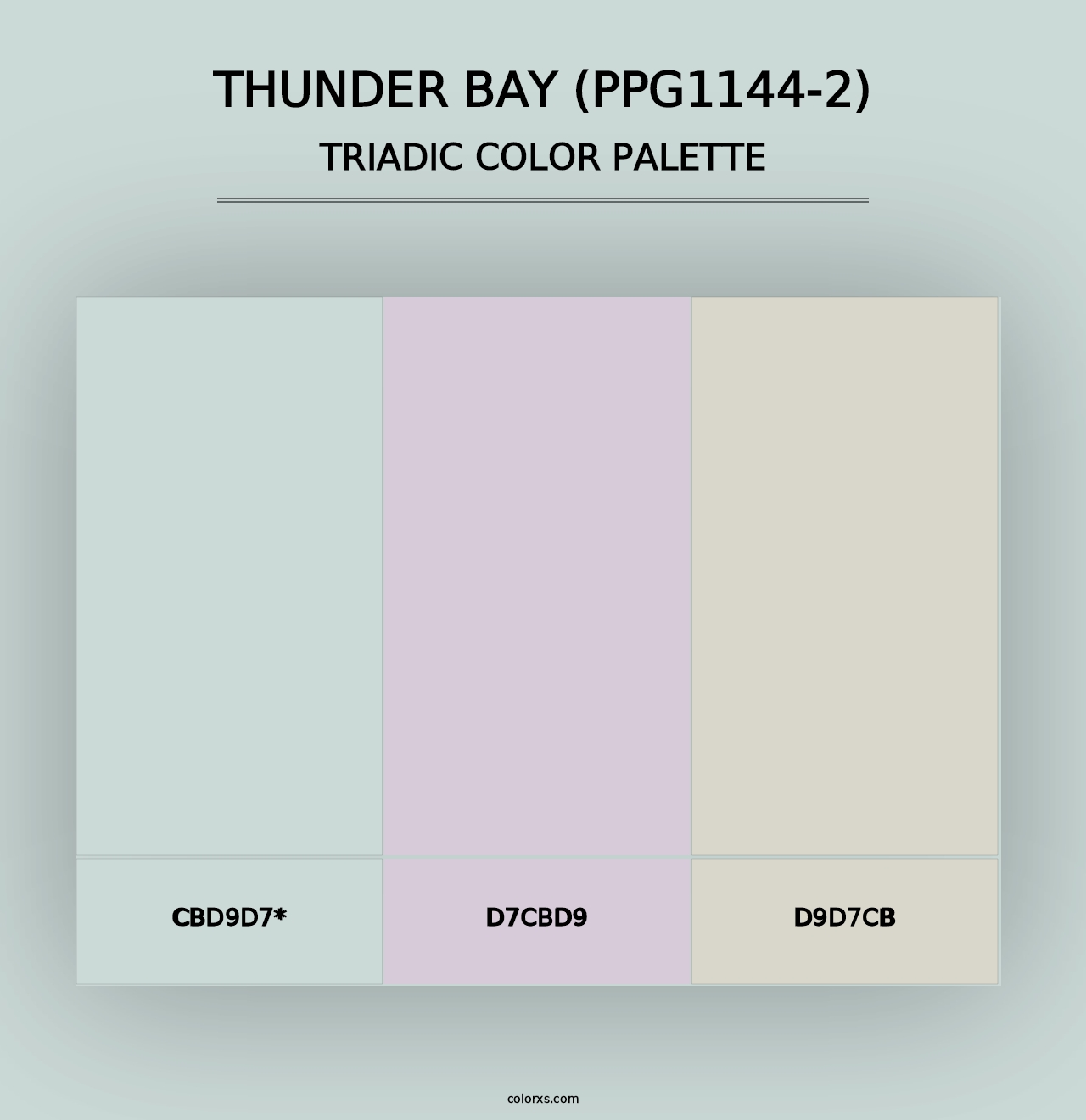 Thunder Bay (PPG1144-2) - Triadic Color Palette