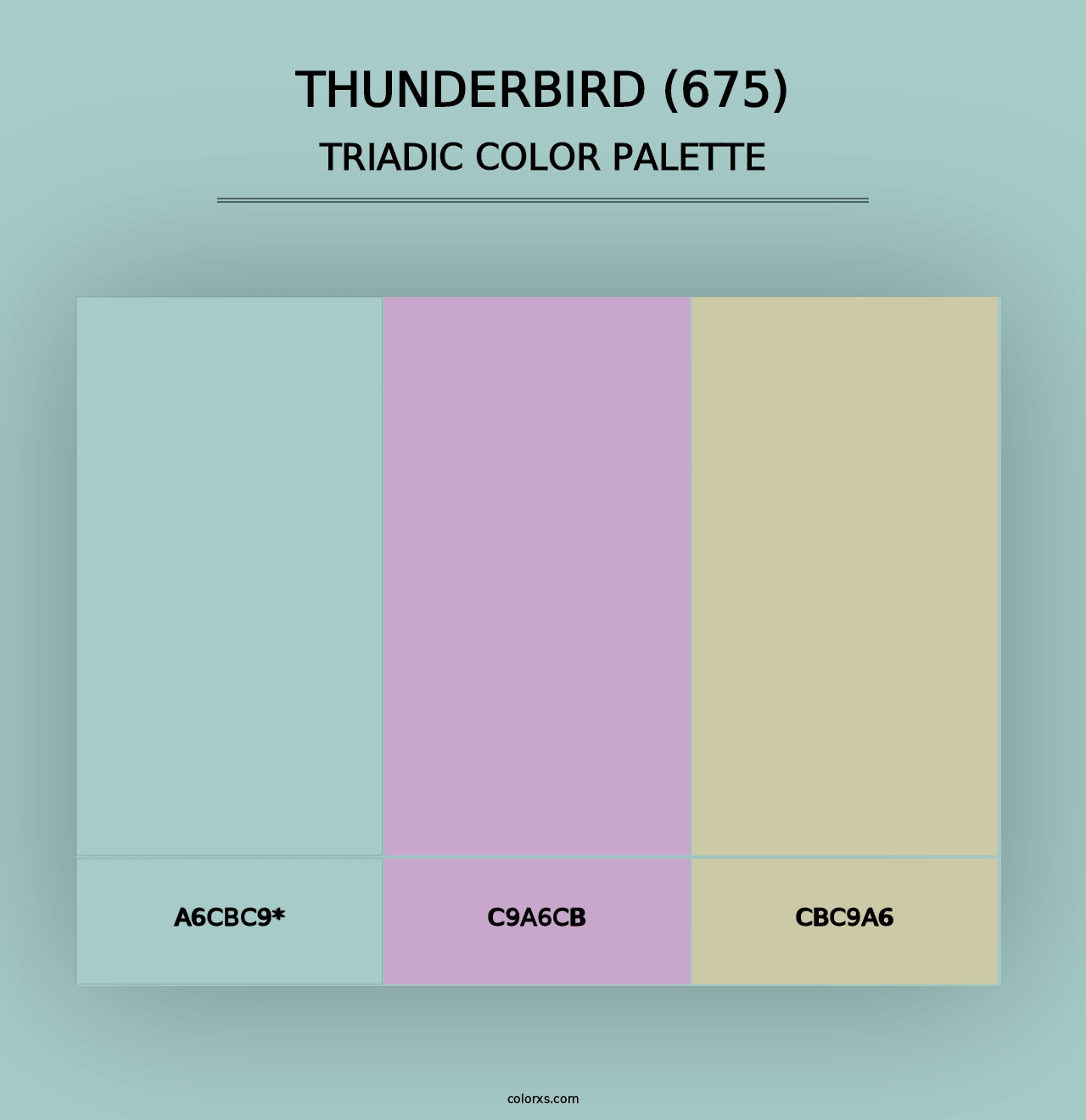 Thunderbird (675) - Triadic Color Palette