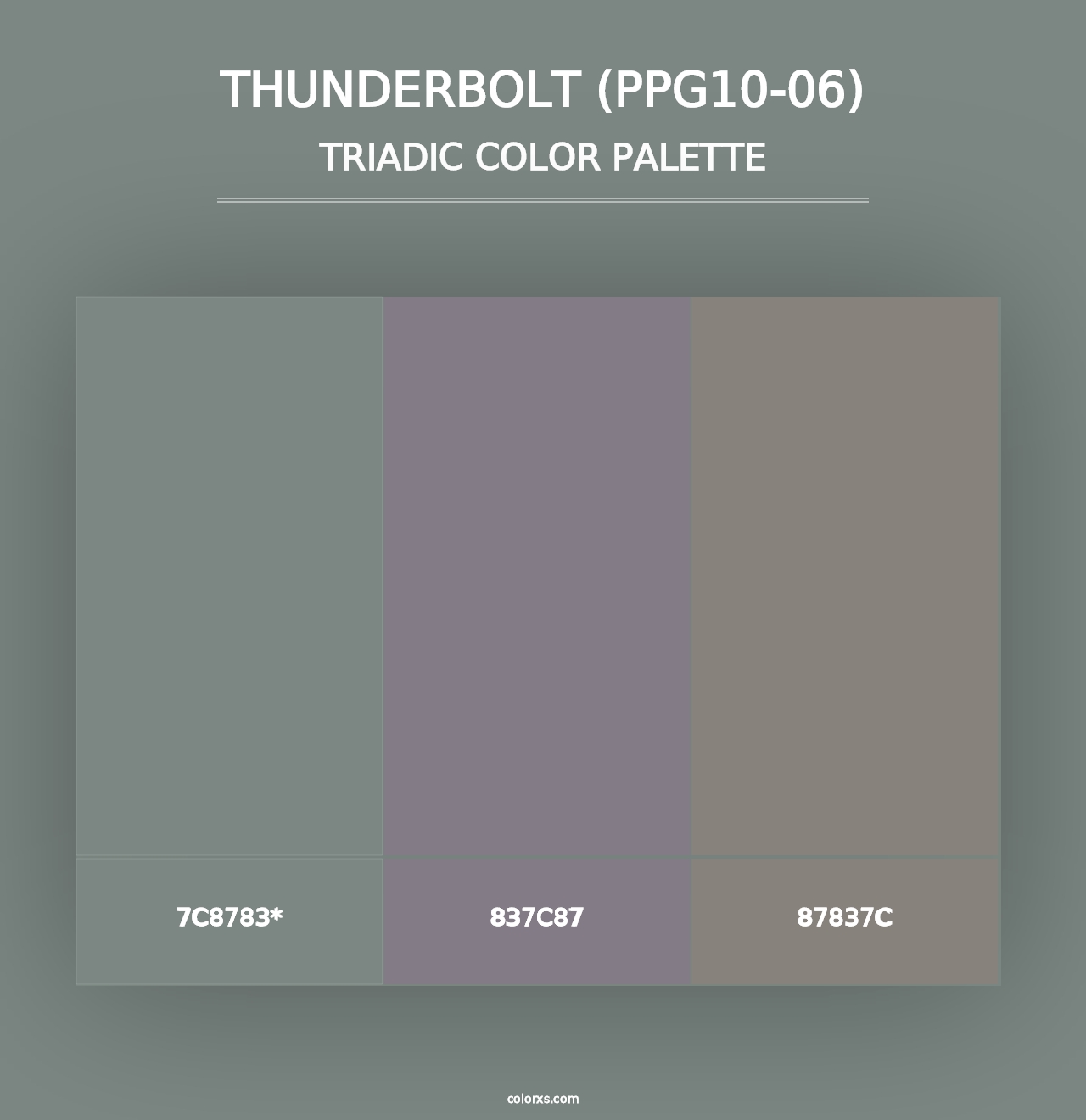 Thunderbolt (PPG10-06) - Triadic Color Palette