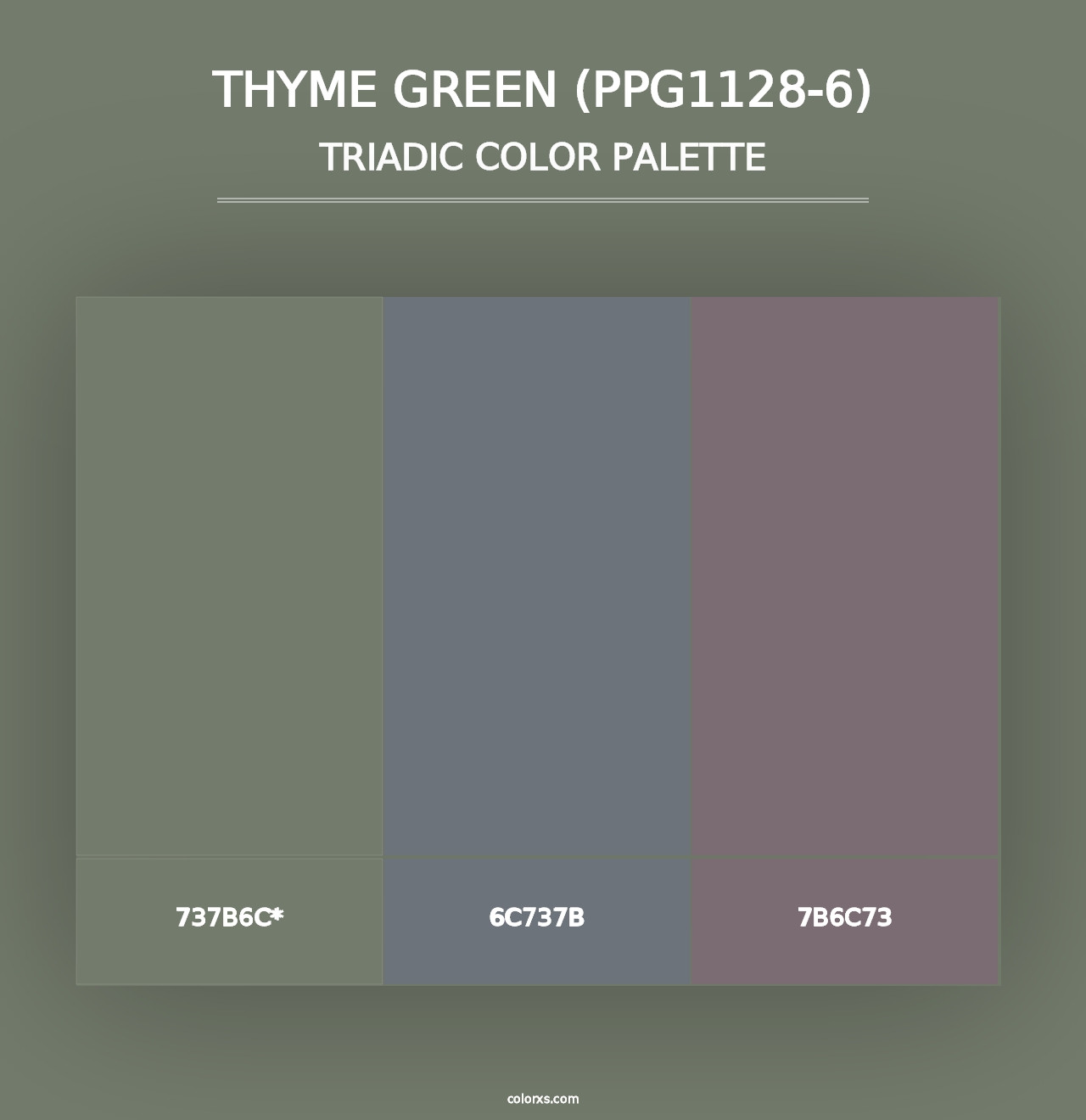 Thyme Green (PPG1128-6) - Triadic Color Palette