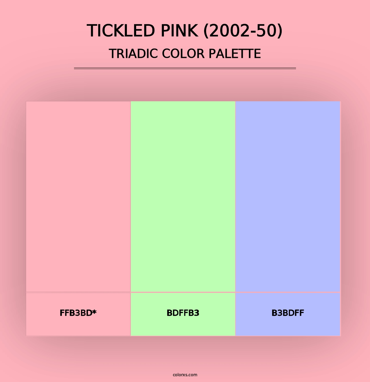 Tickled Pink (2002-50) - Triadic Color Palette