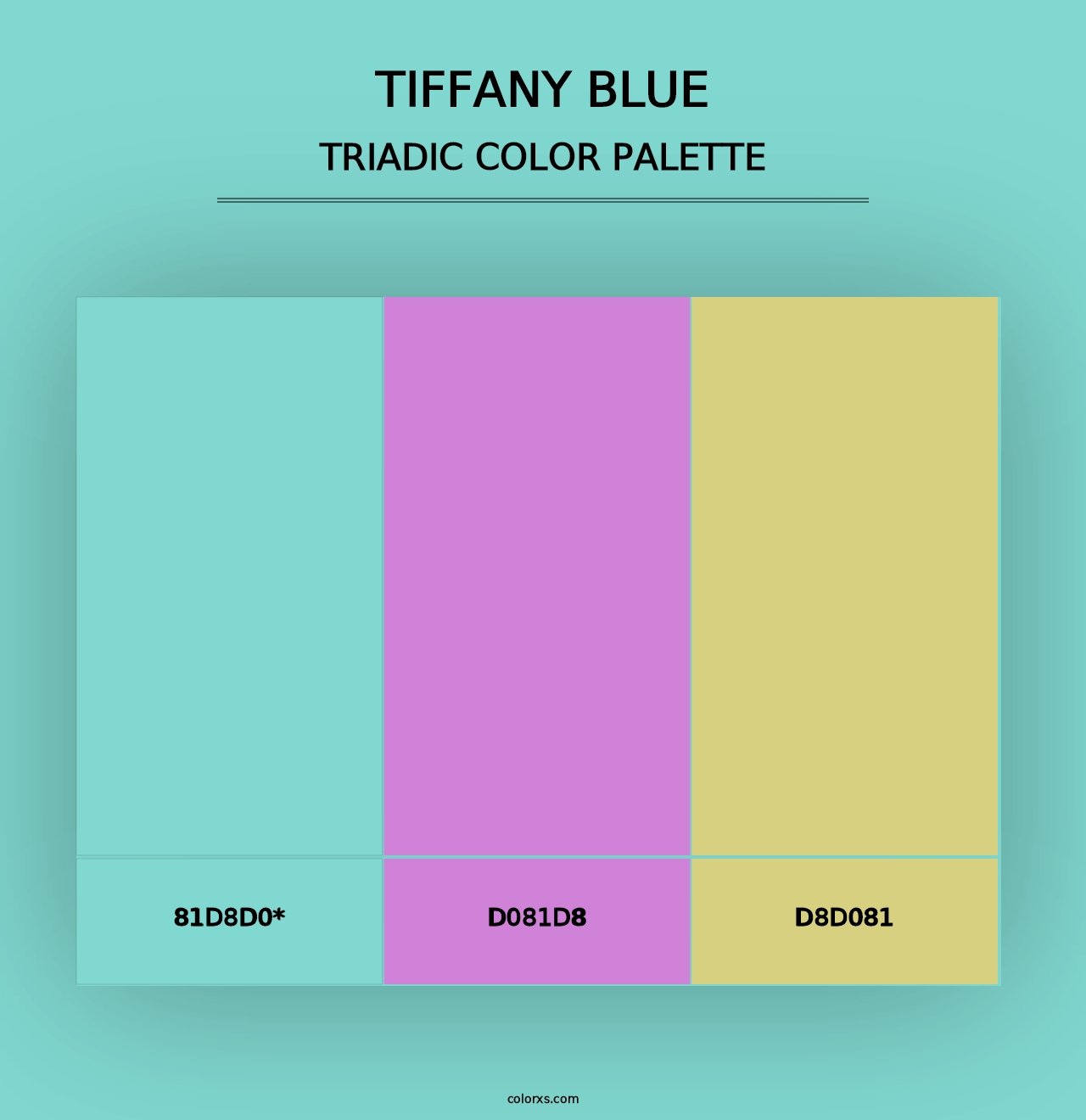 Tiffany Blue - Triadic Color Palette