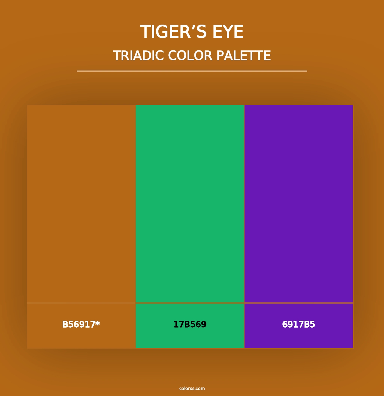 Tiger’s Eye - Triadic Color Palette