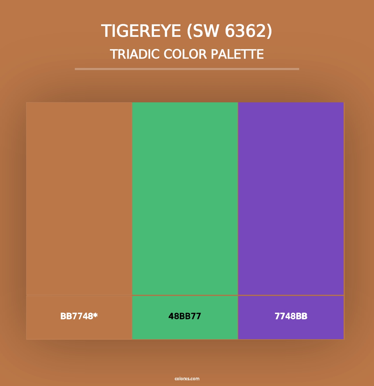 Tigereye (SW 6362) - Triadic Color Palette