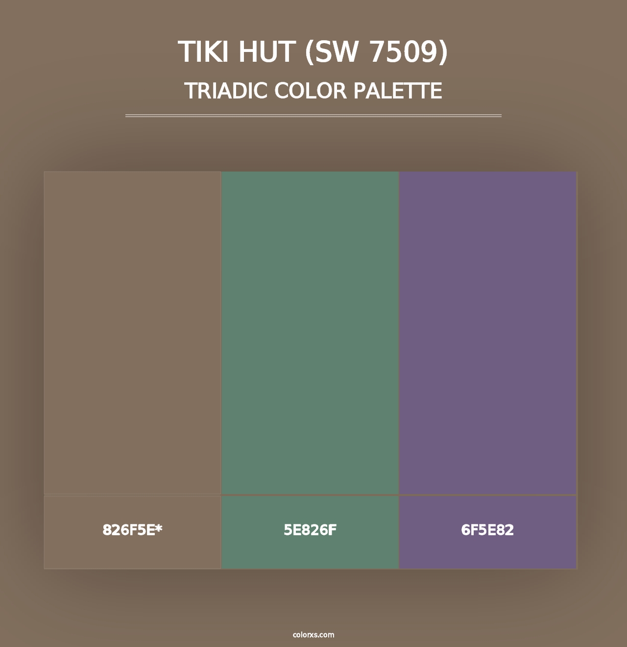 Tiki Hut (SW 7509) - Triadic Color Palette