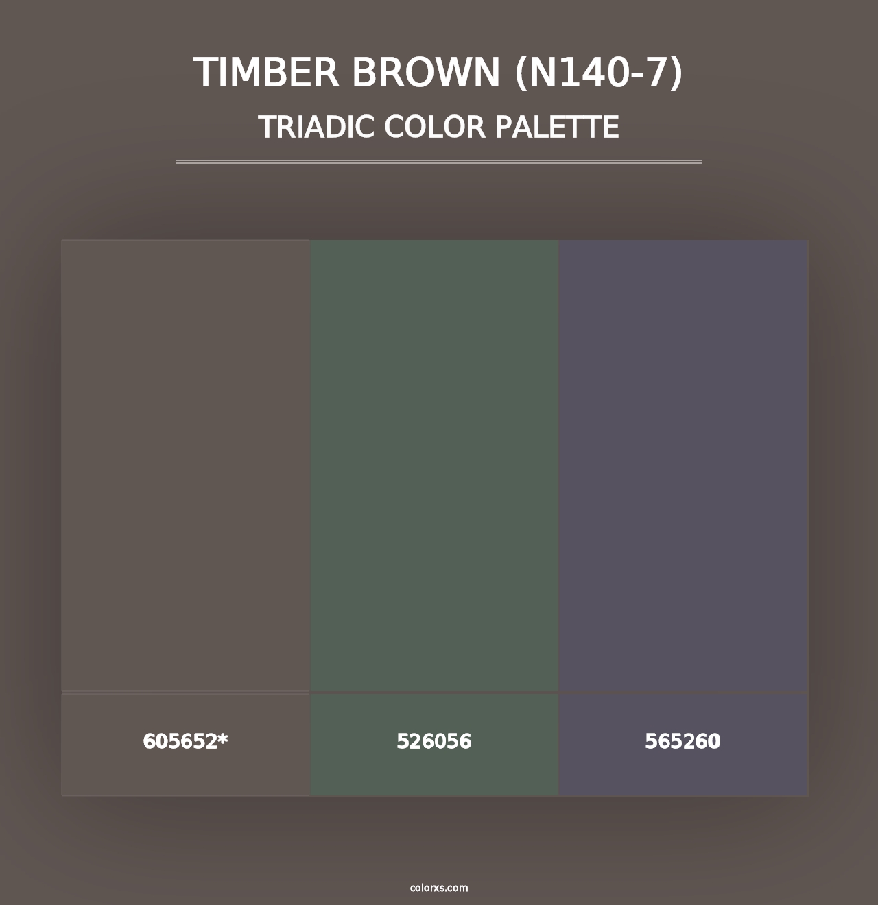 Timber Brown (N140-7) - Triadic Color Palette