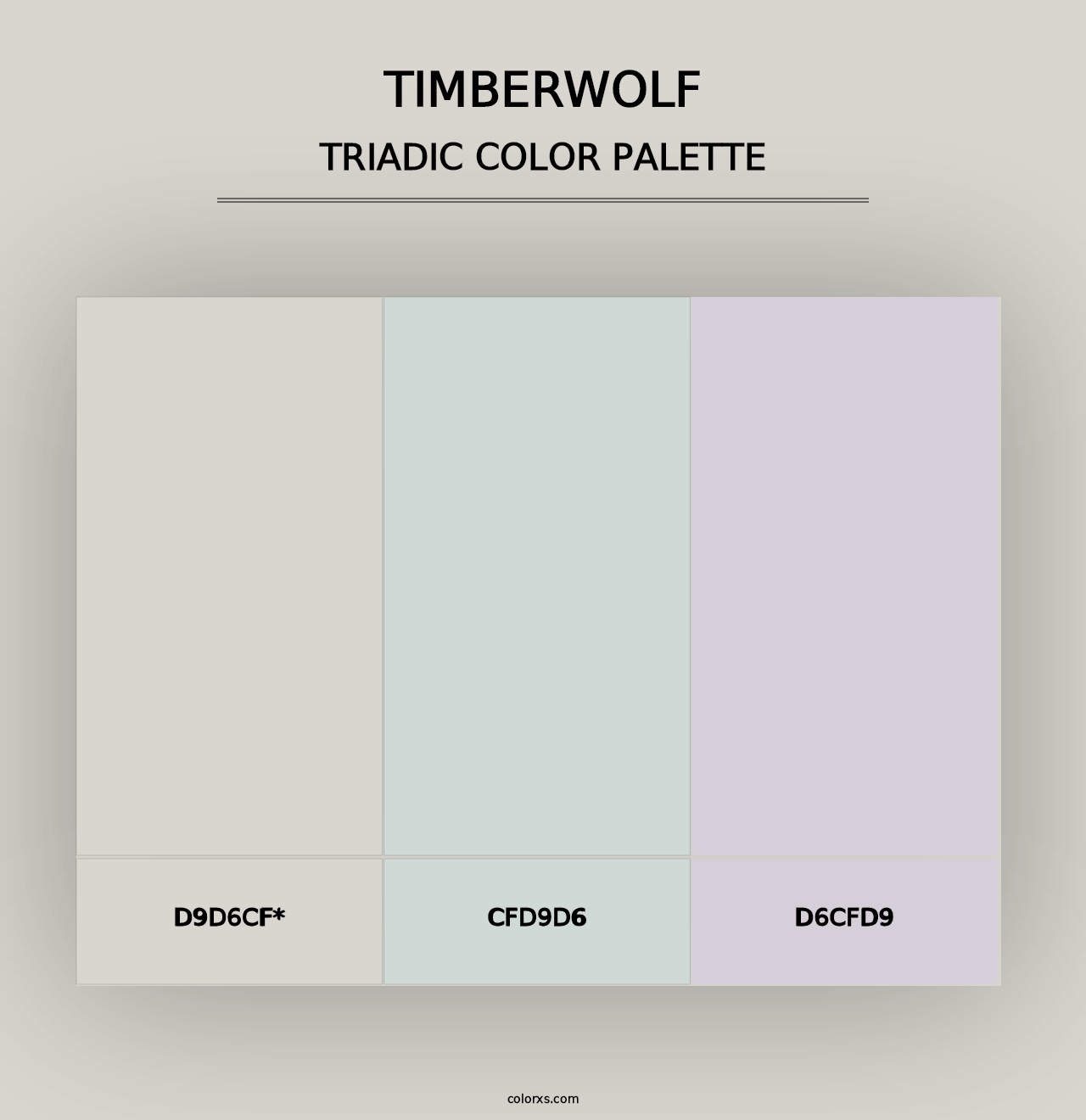 Timberwolf - Triadic Color Palette