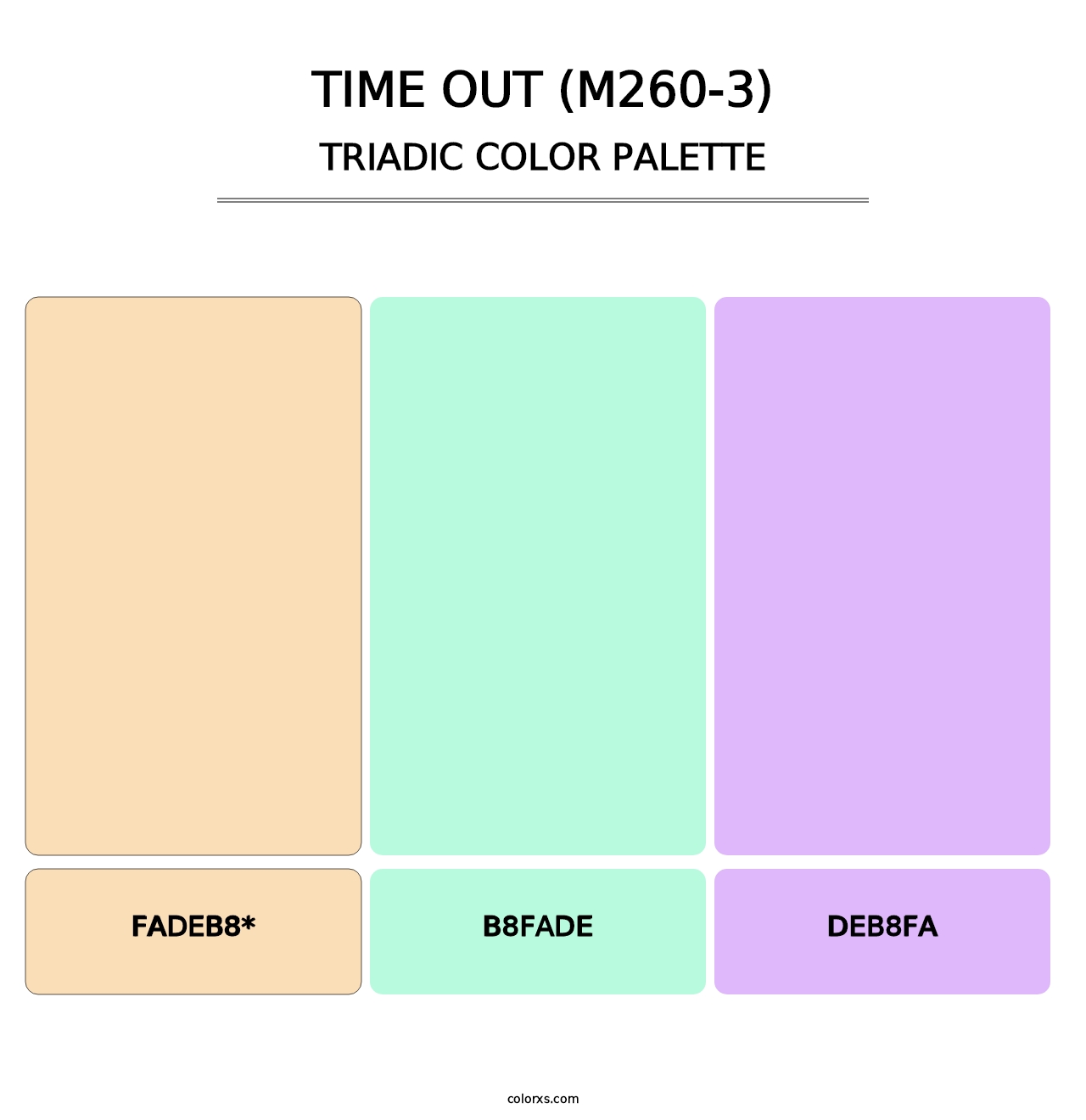 Time Out (M260-3) - Triadic Color Palette