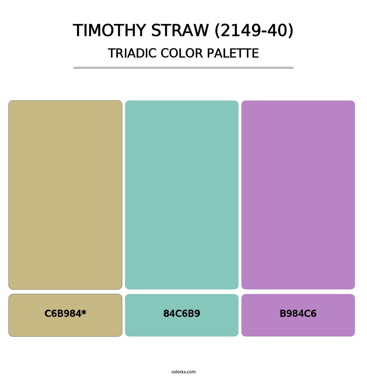 Timothy Straw (2149-40) - Triadic Color Palette