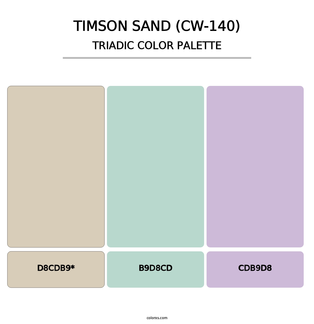 Timson Sand (CW-140) - Triadic Color Palette