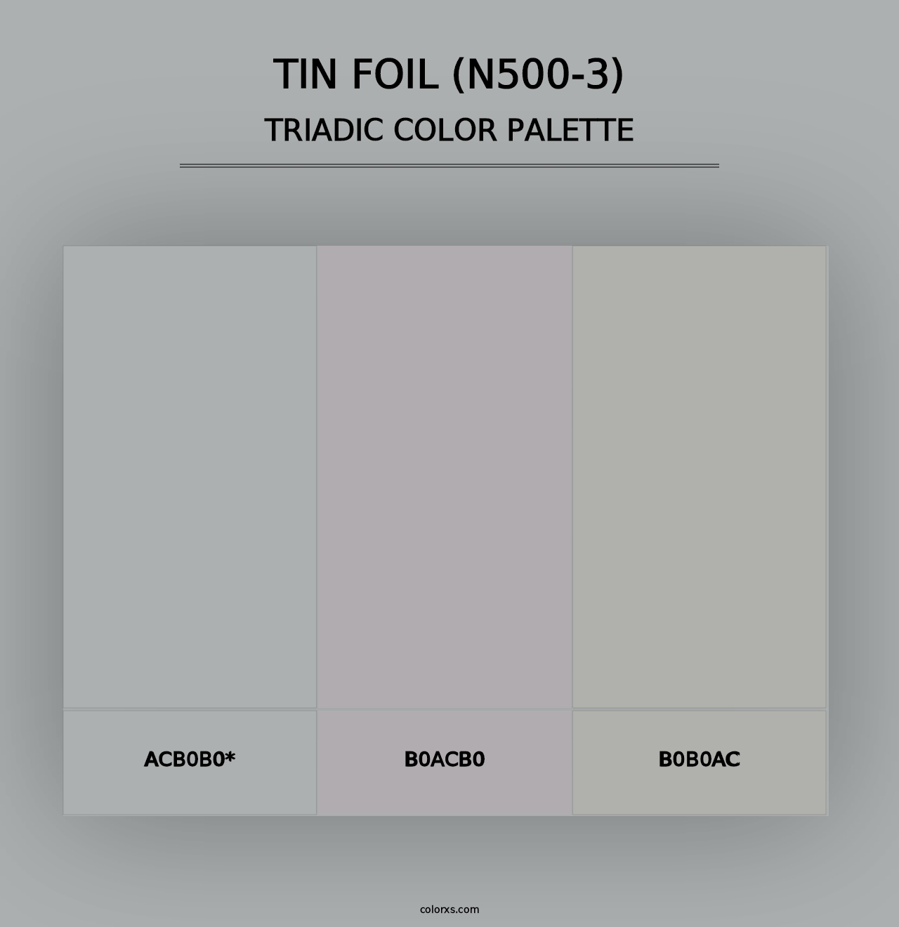 Tin Foil (N500-3) - Triadic Color Palette