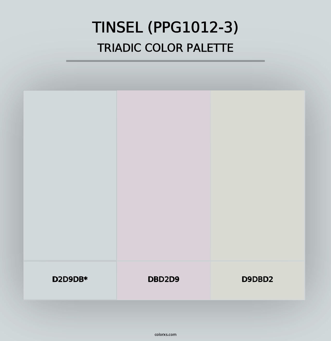 Tinsel (PPG1012-3) - Triadic Color Palette