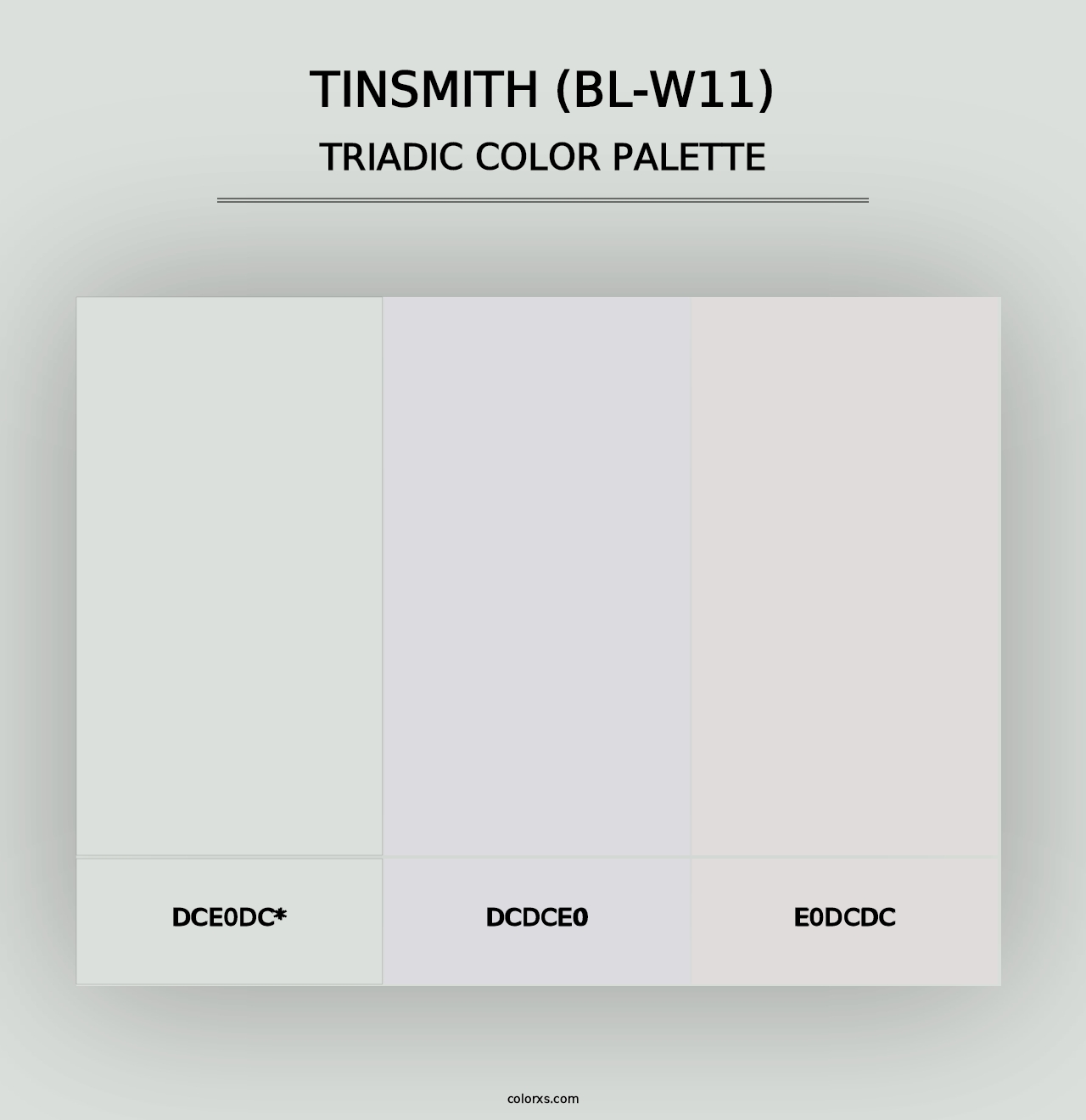 Tinsmith (BL-W11) - Triadic Color Palette