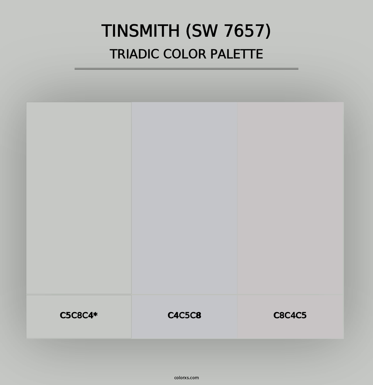 Tinsmith (SW 7657) - Triadic Color Palette